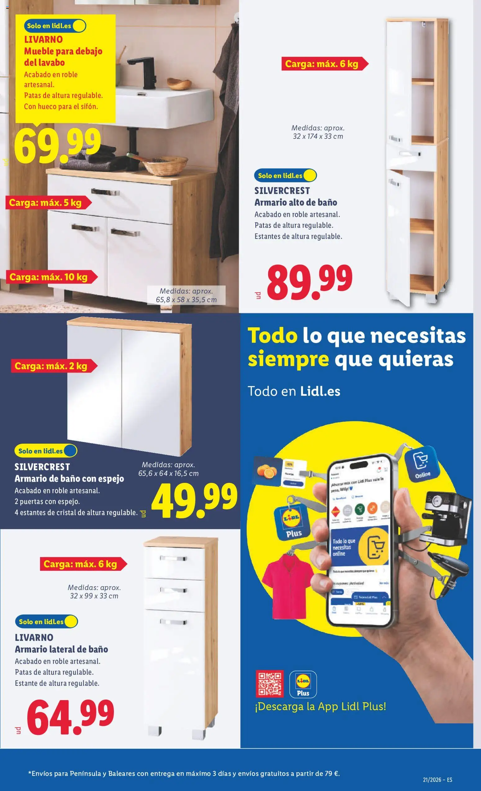 Lidl folleto de bazar │ válido desde el 18.05.2026 | Página: 3 | Productos: Estante, Armario, Baño, Espejo