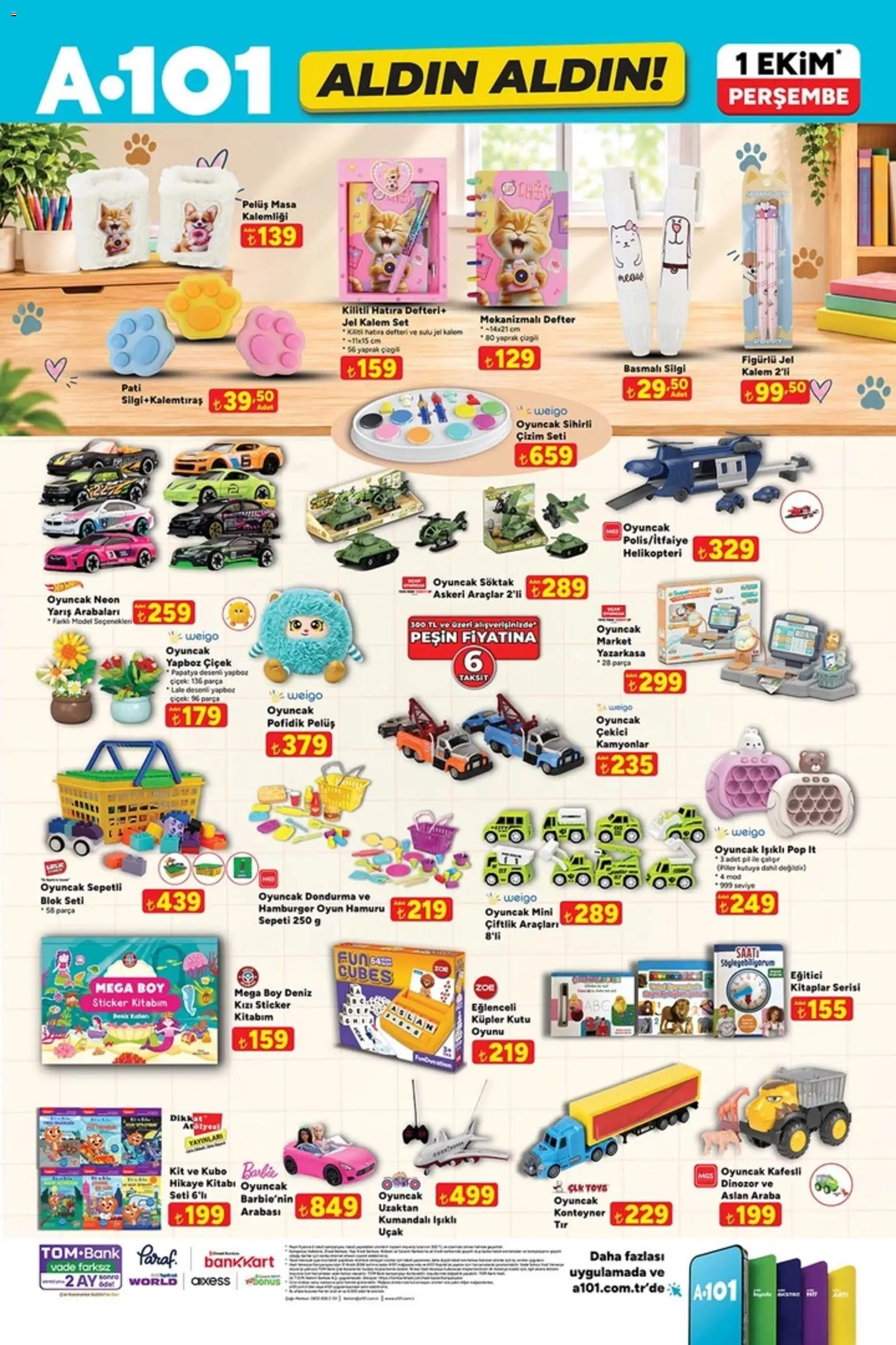 A101 - Katalog Aldın Aldın - 01 Ekim 2026 tarihinden itibaren geçerlidir | Sayfa: 11 | Ürünler: Kitaplar, Oyuncak, Kutu, Pil