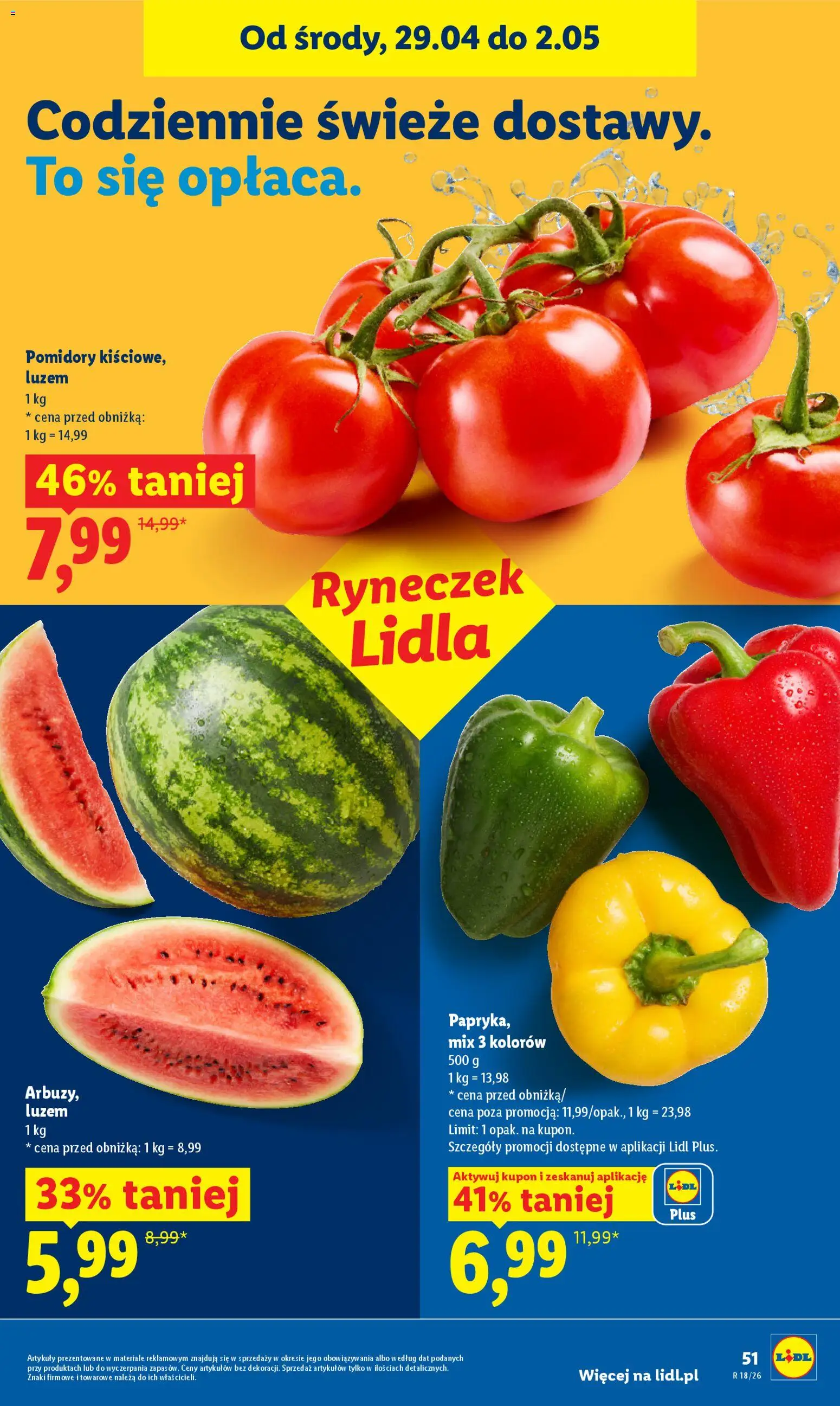 Lidl gazetka od 29.04.2026 | Strona: 51 | Produkty: Pomidory