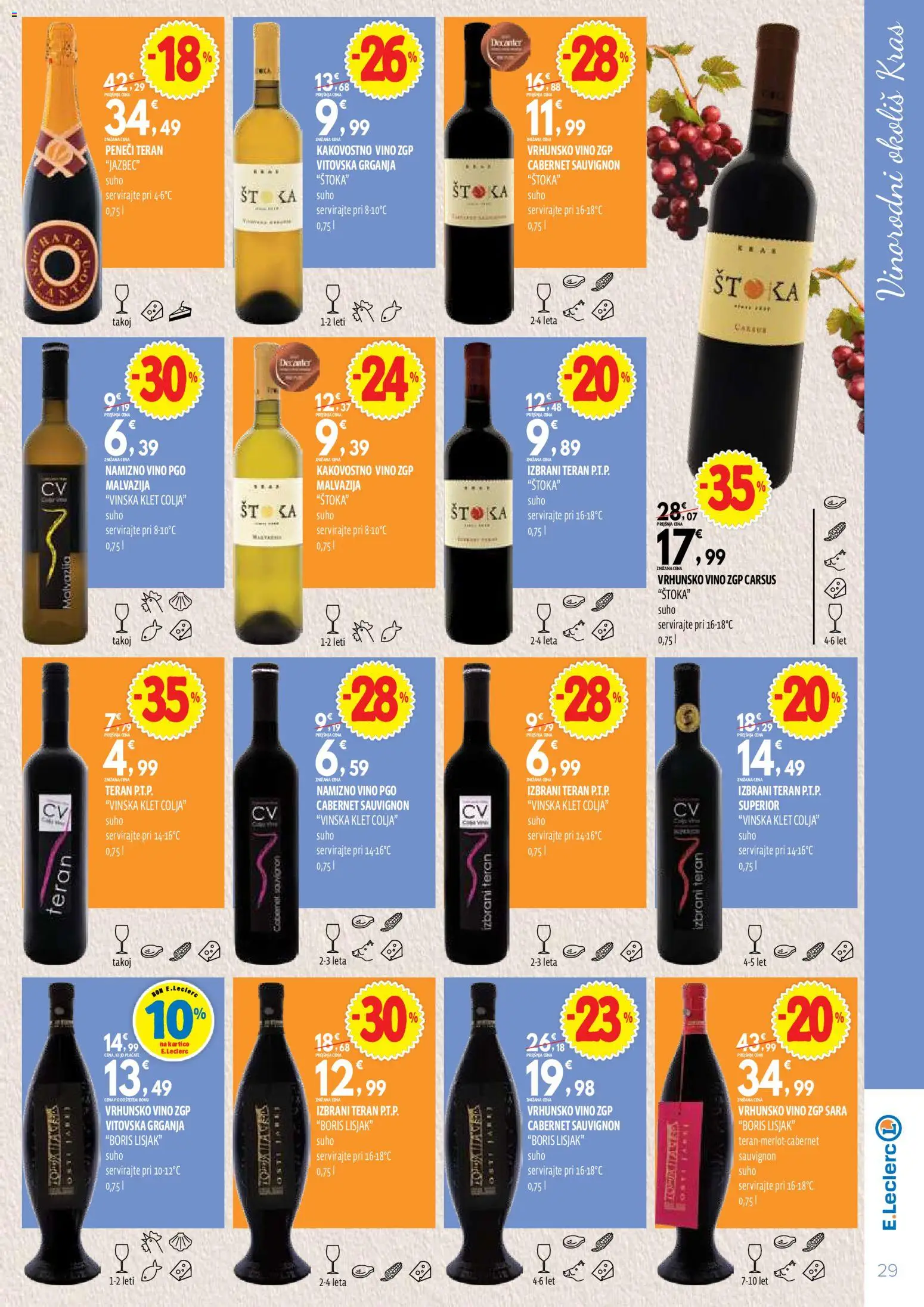 Novi E.leclerc katalog ponudbe – veljaven od 13.10.2026 | Stran: 29 | Izdelki: Vino