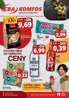 CBA Komfos leták platný od 22.05.2026
