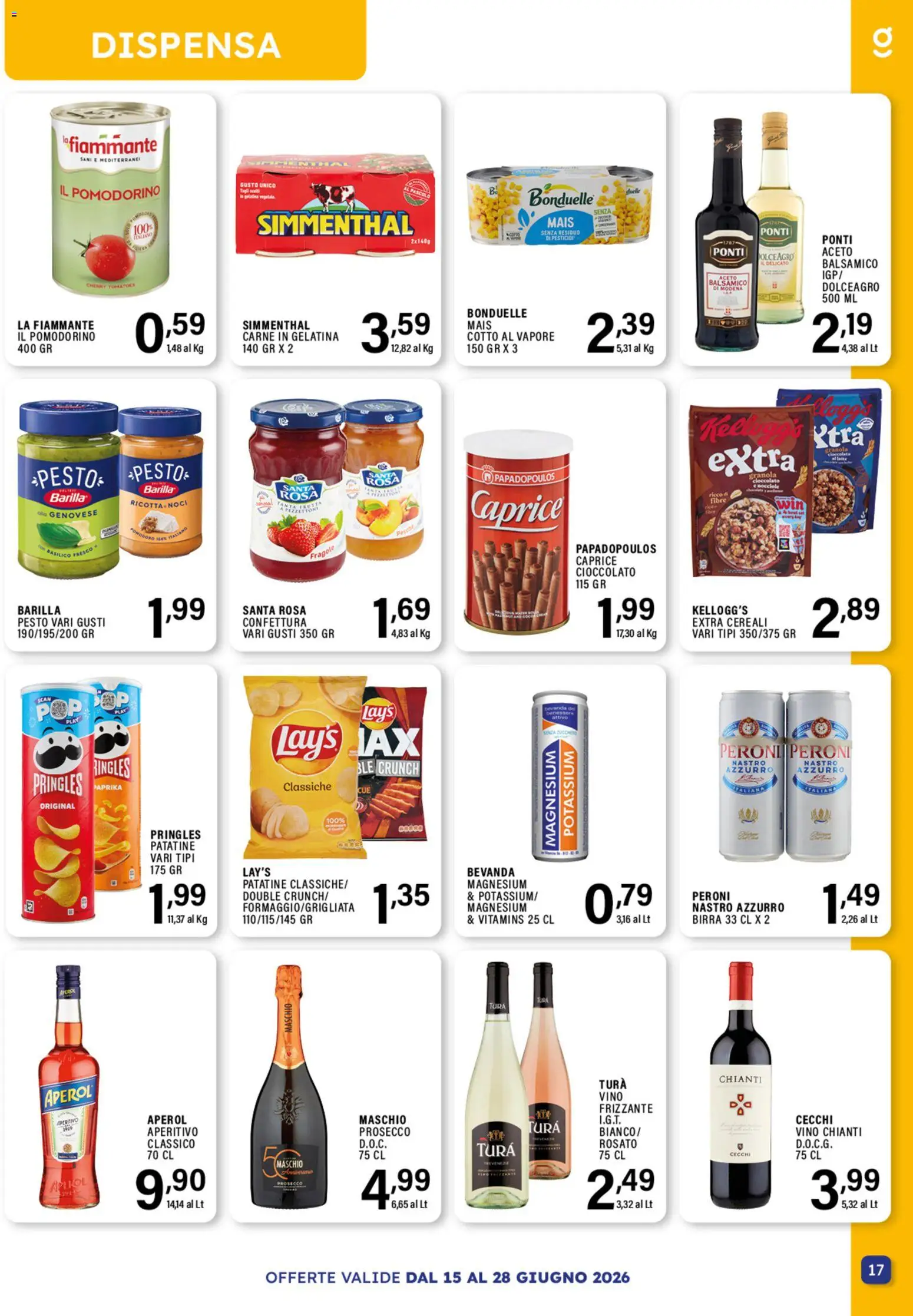 Volantino GECOP del 15.06.2026 | Pagina: 17 | Prodotti: Prosecco, Aceto, Mais, Aperol