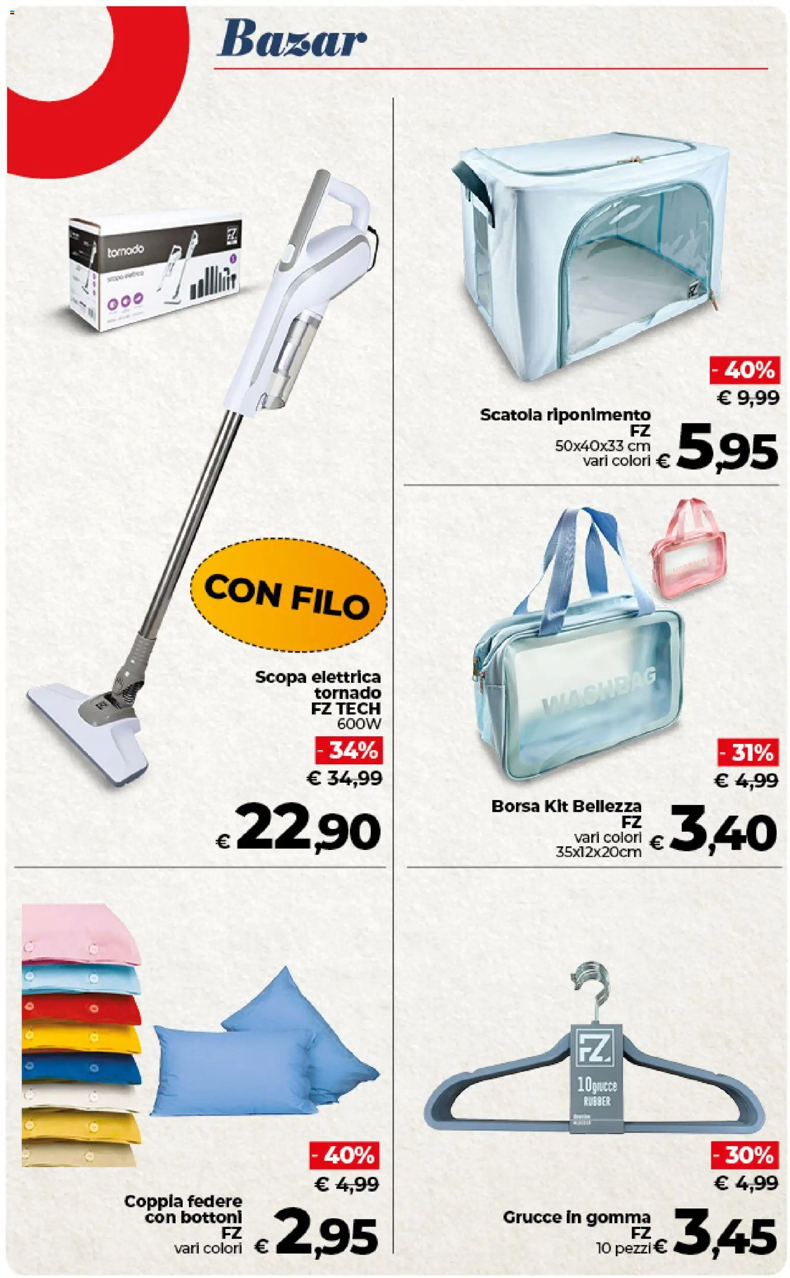 Volantino COOP del 09.06.2026 | Pagina: 46 | Prodotti: Scopa elettrica, Borsa, Scatola, Grucce