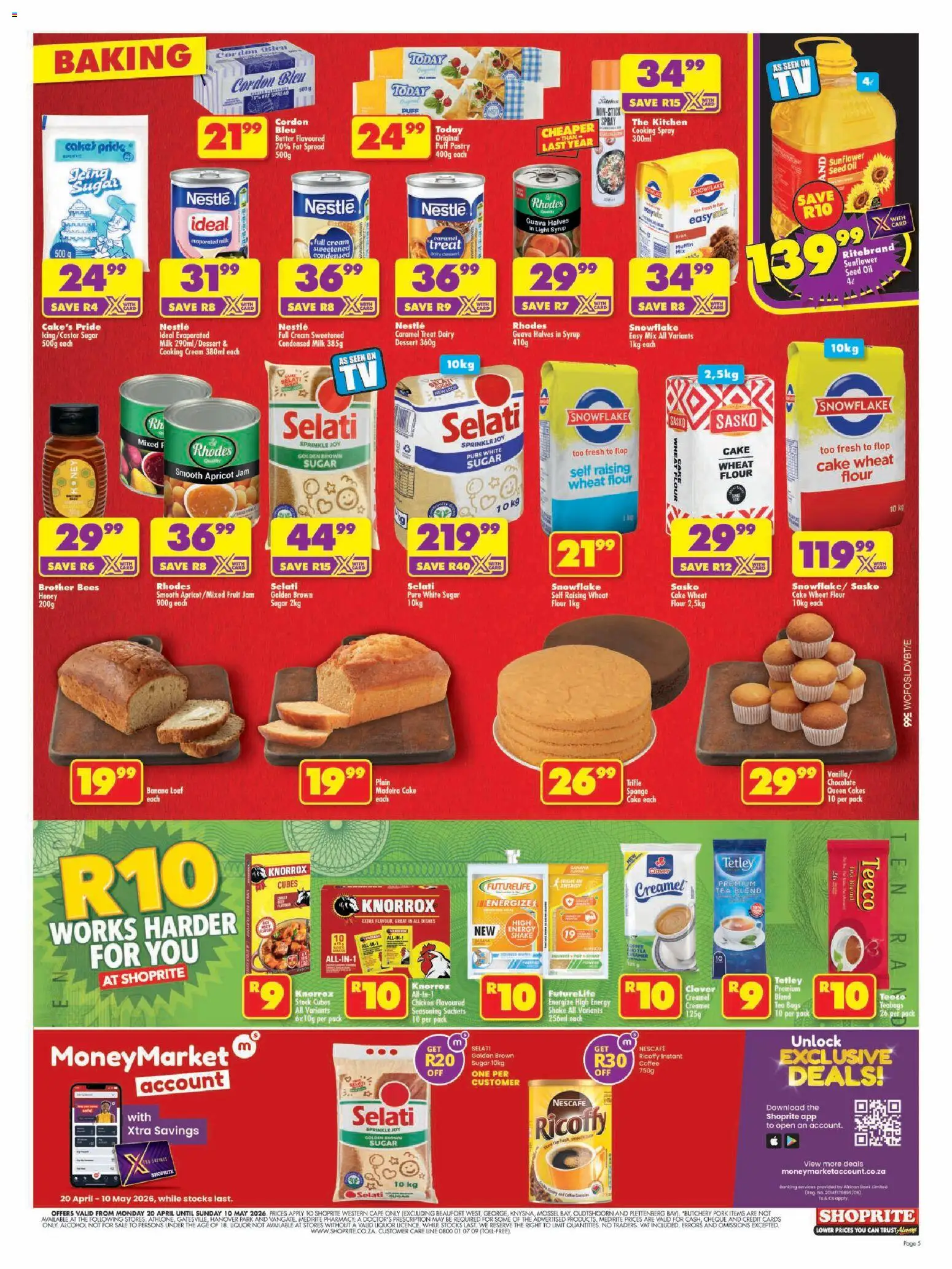 New Shoprite catalogue – valid from 20.04.2026 | Page: 5 | Products: Condensed milk, Chocolate, Brush, Fruit