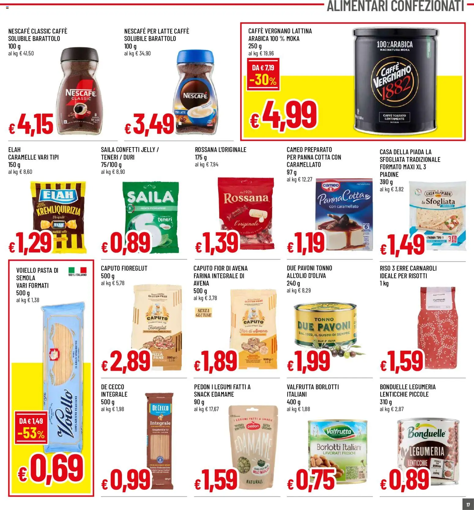 Volantino Famila del 29/10/2026 | Pagina: 16 | Prodotti: Legumi, Pane, Riso, Panna