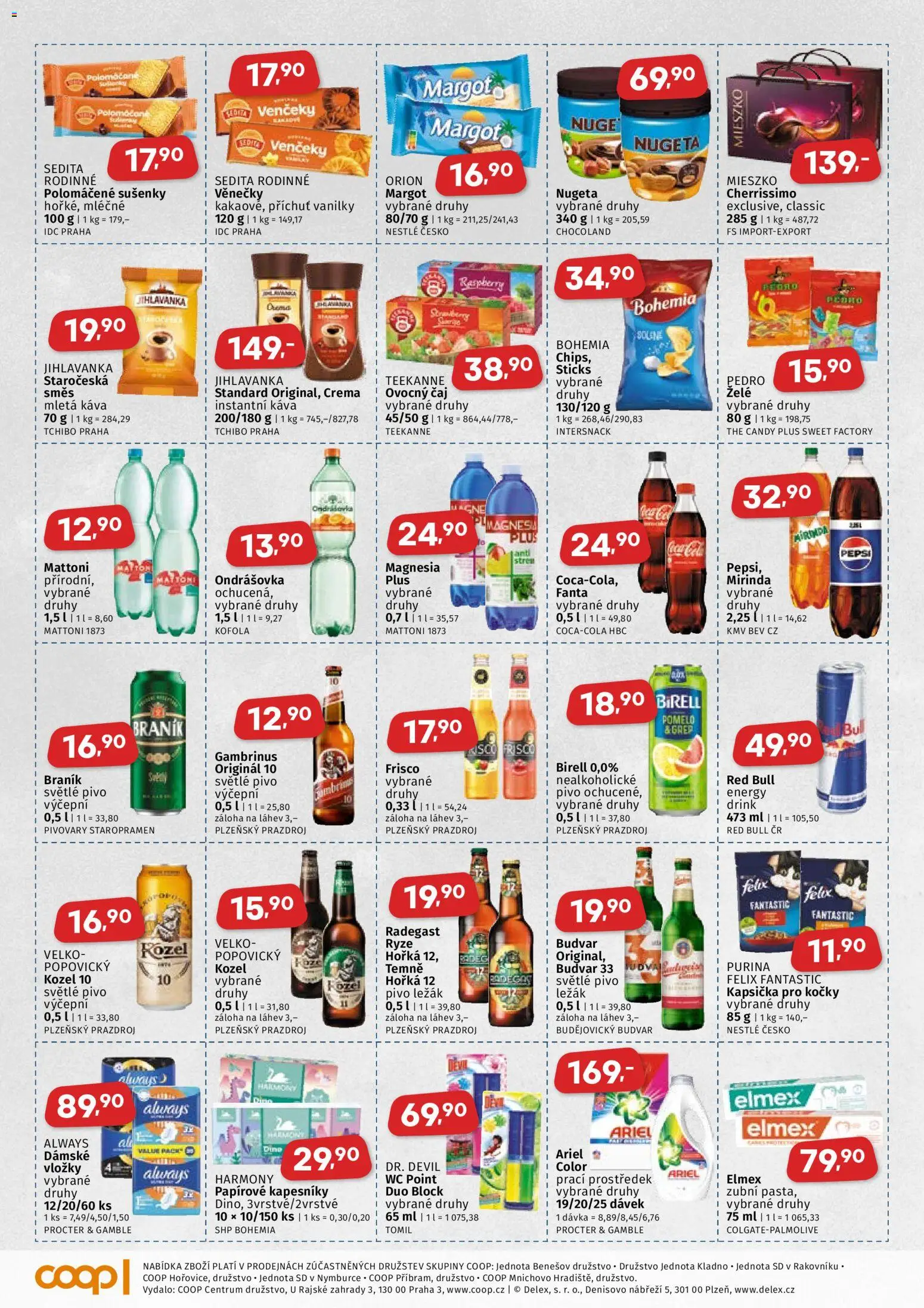 Coop leták - Středočeský region od 09.09.2026 | Strana: 3 | Produkty: Ondrášovka, Budvar, Mirinda, Mletá káva