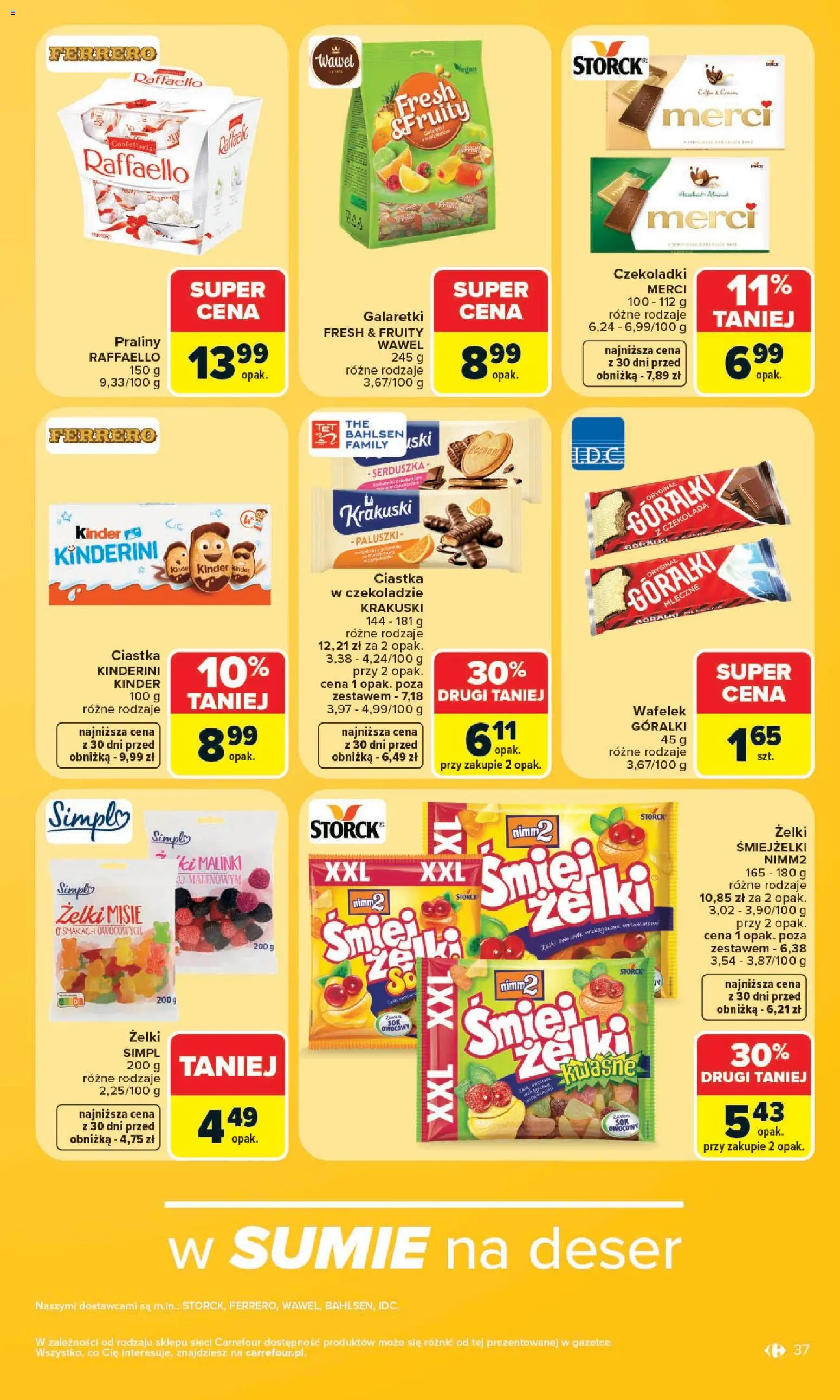 Carrefour gazetka od 13.07.2026 | Strona: 39 | Produkty: Galaretki, Praliny, Paluszki, Czekolada