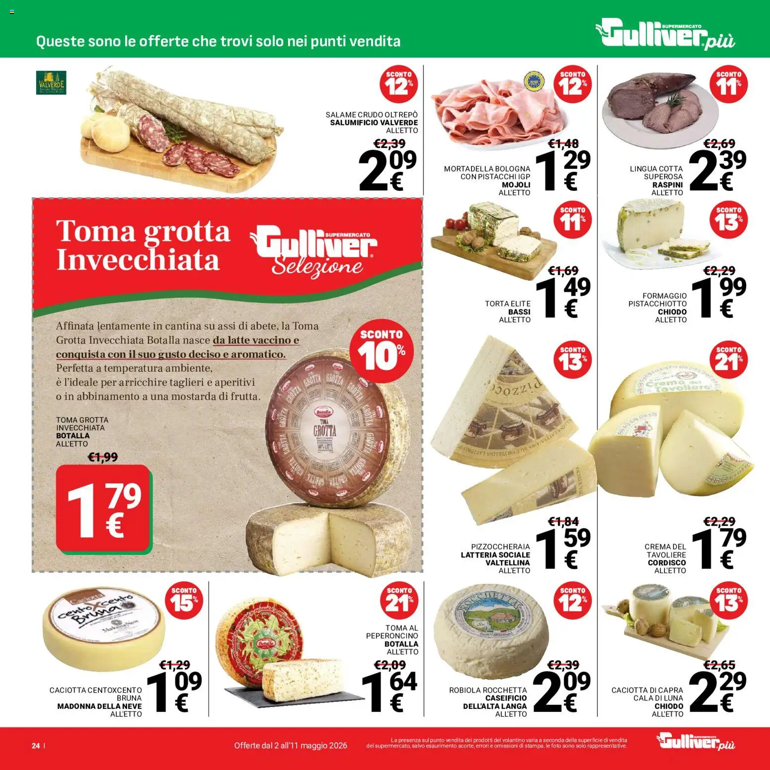 Volantino Gulliver del 02.05.2026 | Pagina: 24 | Prodotti: Crema, Peperoncino, Torta, Pistacchi