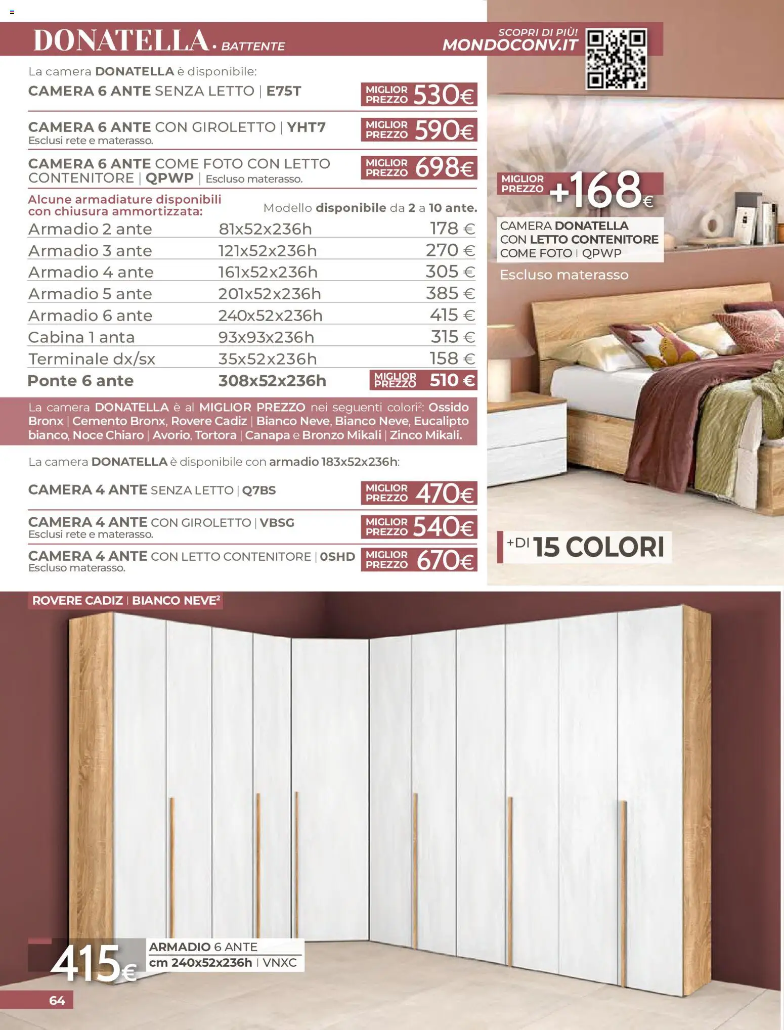 Volantino Mondo Convenienza del 01/09/2026 | Pagina: 66 | Prodotti: Letto contenitore, Contenitore, Letto, Armadio