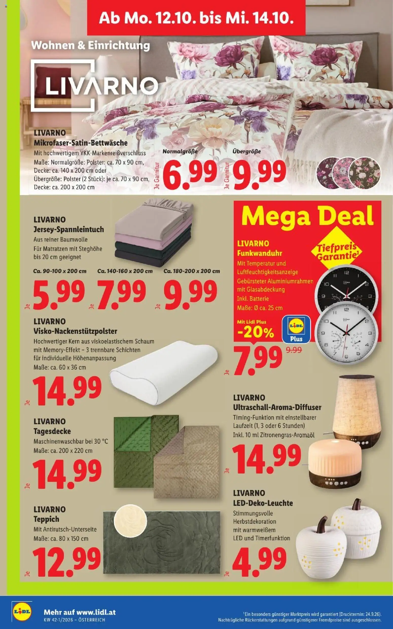 Lidl Flugblatt gültig ab 08.10.2026 | Seite: 41 | Produkte: Decke, Batterie, Teppich