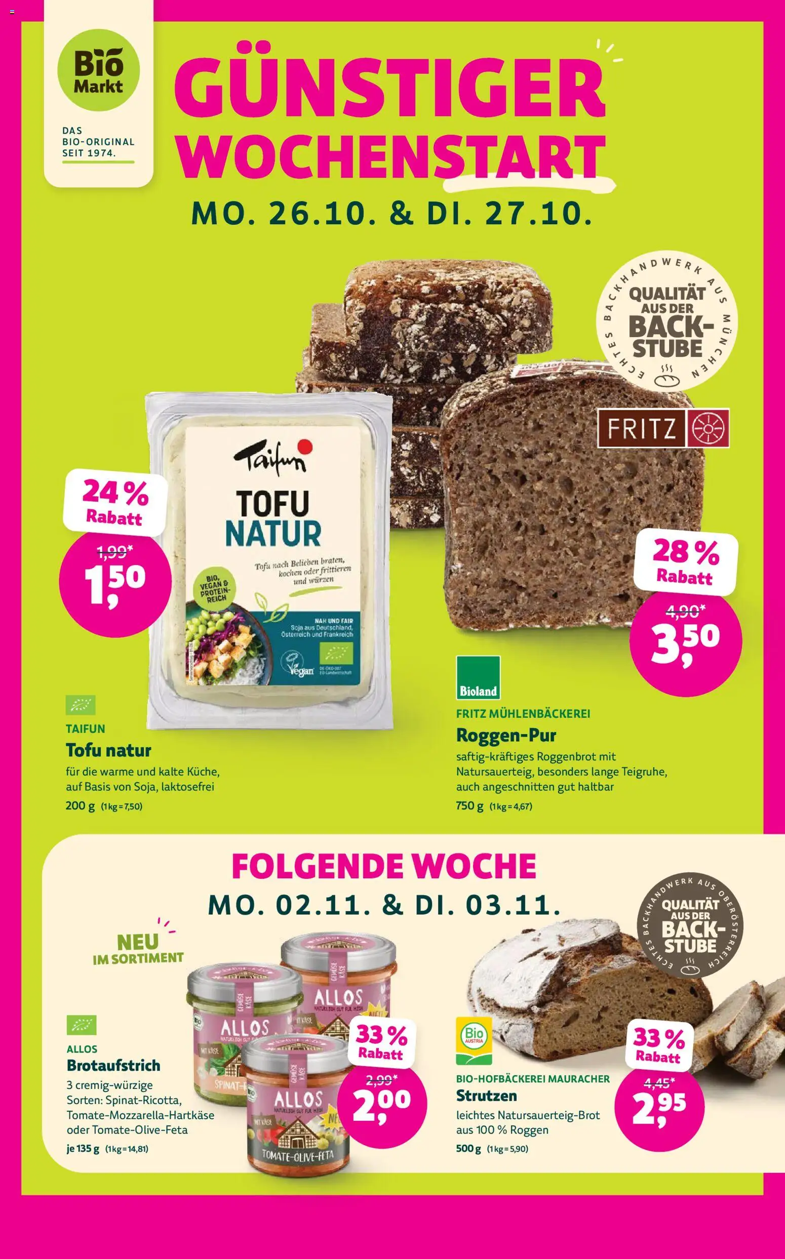 BioMarkt Prospekt – gültig ab 21.10.2026 | Seite: 5 | Produkte: Käse, Gemüse