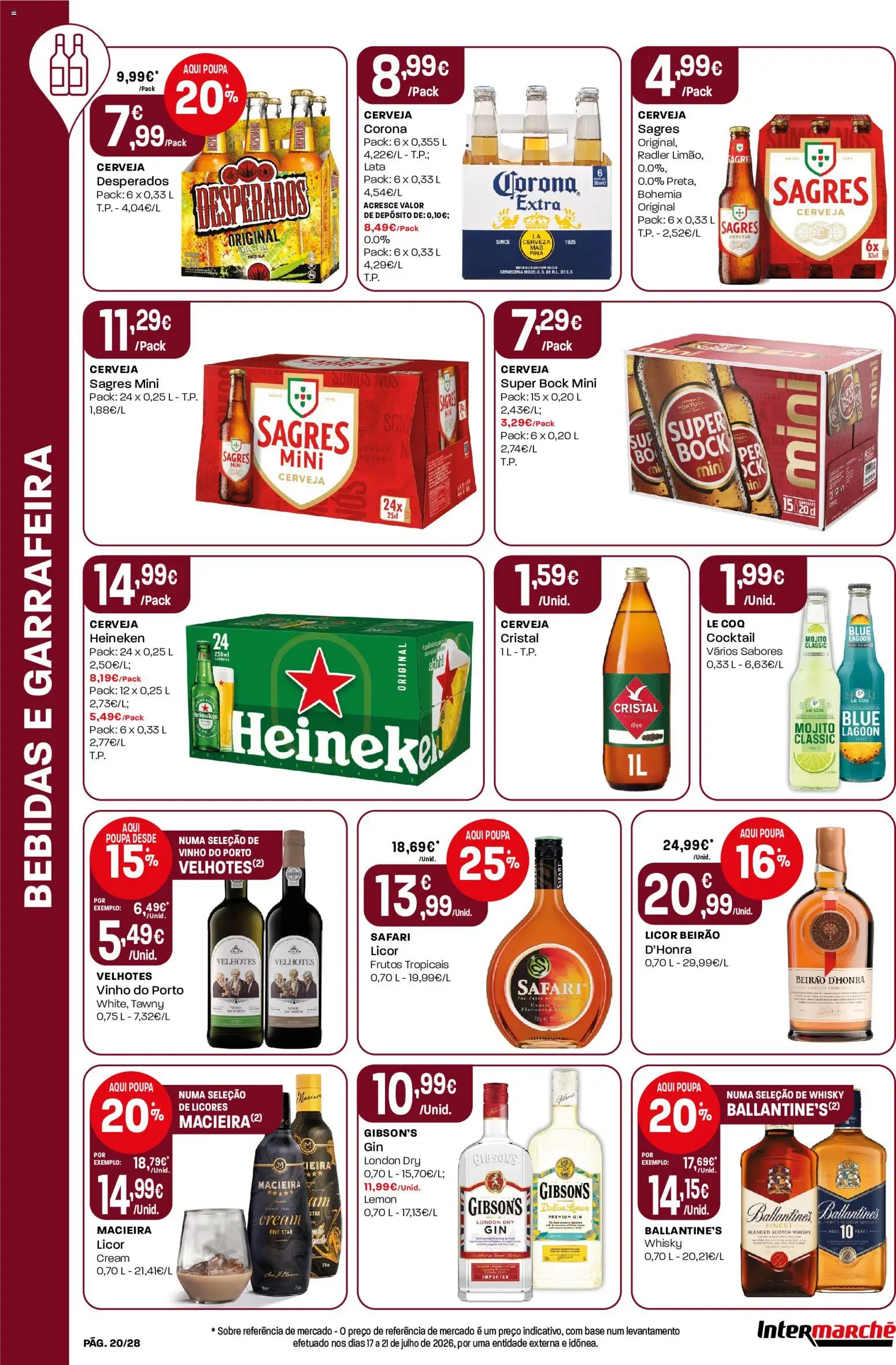 Intermarché Folheto Contact │ válido de 27/08/2026 | Página: 20 | Produtos: Cerveja Corona, Bebidas, Cerveja, Gin