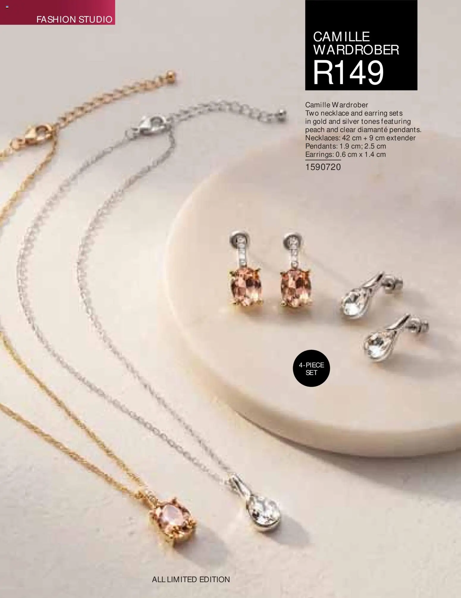 New Avon catalogue – valid from 01/07/2026 | Page: 128 | Products: Earrings, Necklaces, Peach