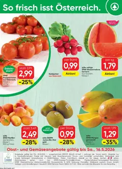 Spar - Flugblatt ab 13.05.2026 gültig | Seite: 16 | Produkte: Obst, Wassermelone