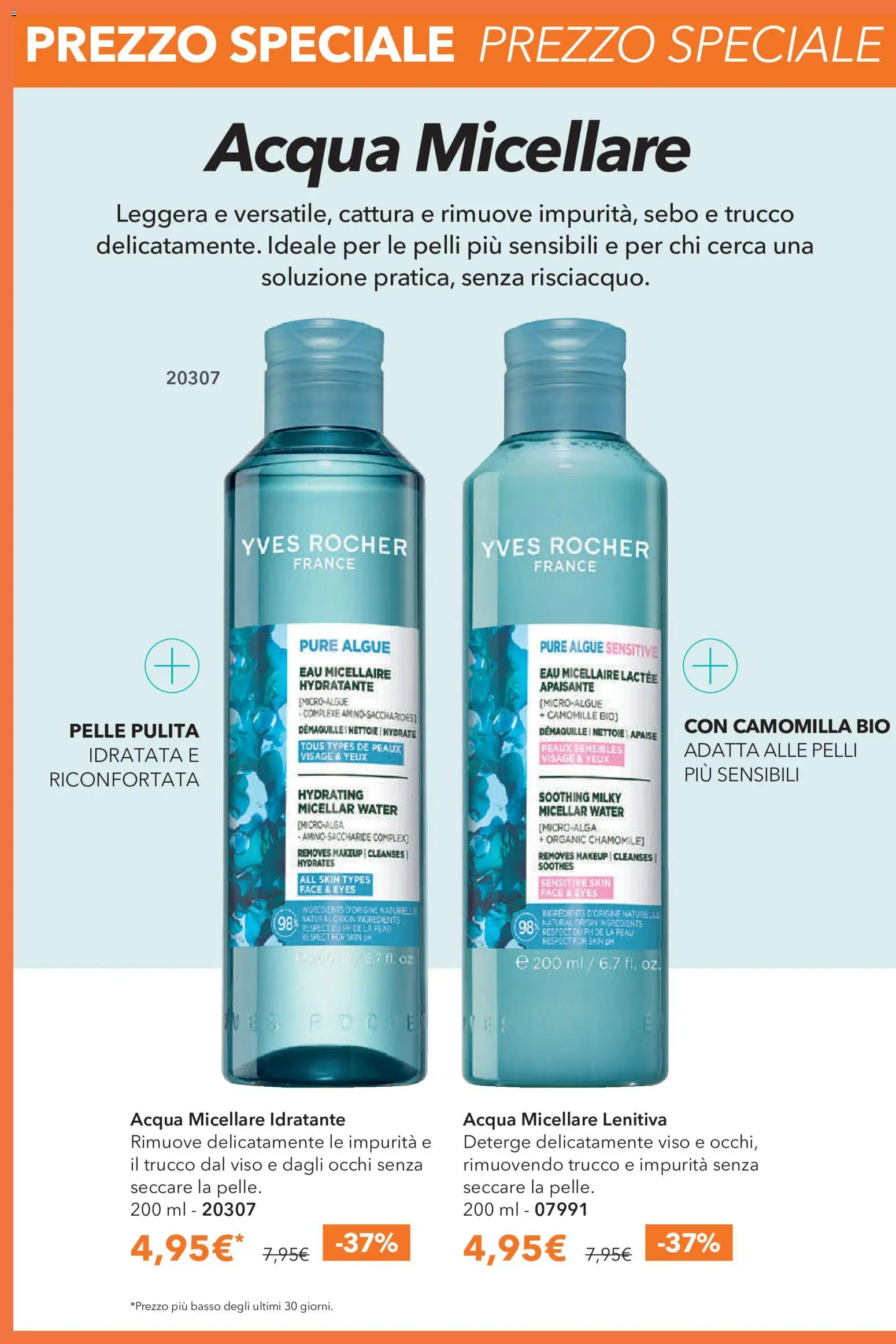 Volantino Yves Rocher del 04.06.2026 | Pagina: 30 | Prodotti: Acqua micellare, Acqua, Trucco
