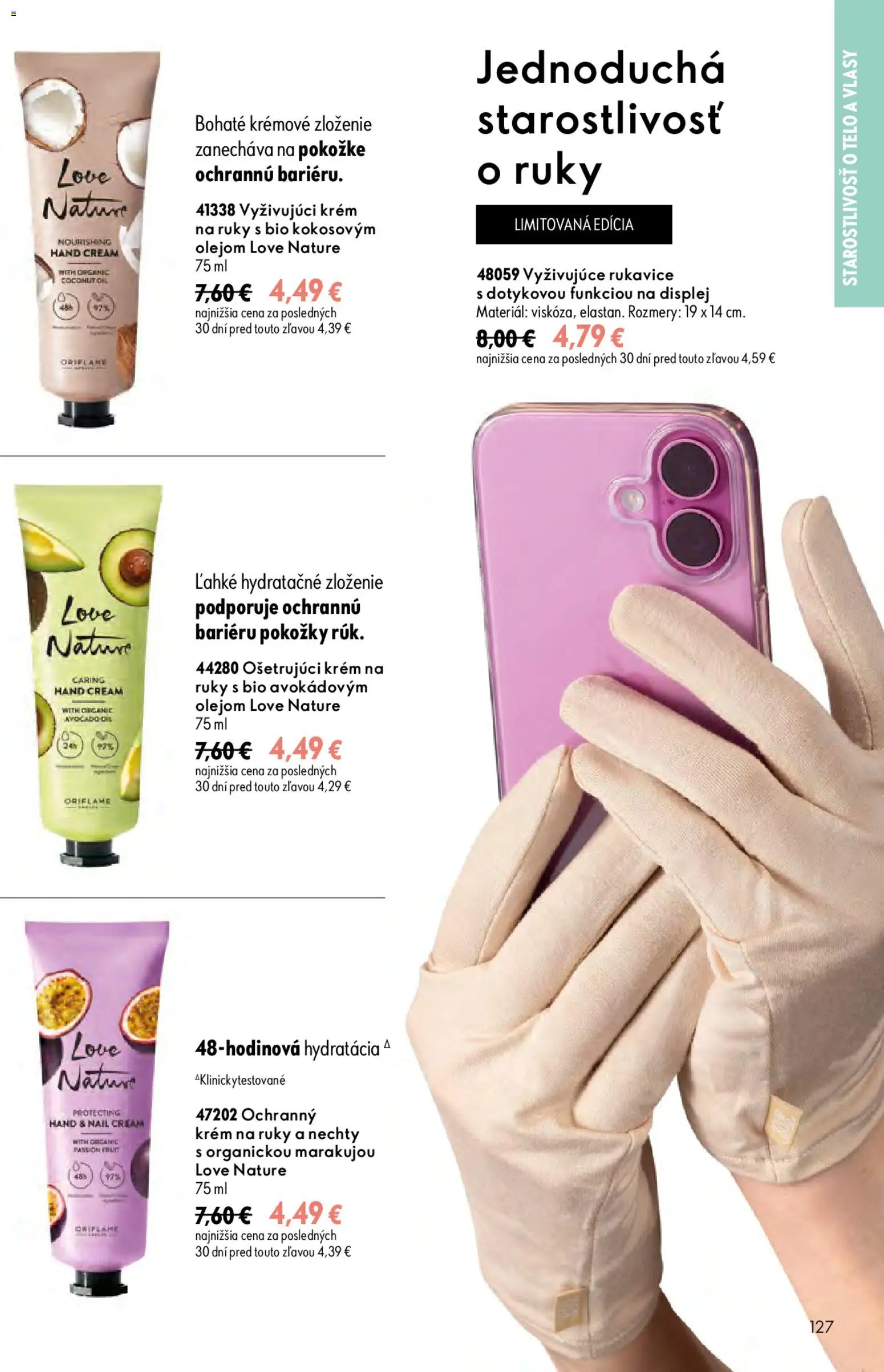 Nové Oriflame akcie – leták je platný od 09.09.2026 | Strana: 127 | Produkty: Krém na ruky, Krém, Rukavice