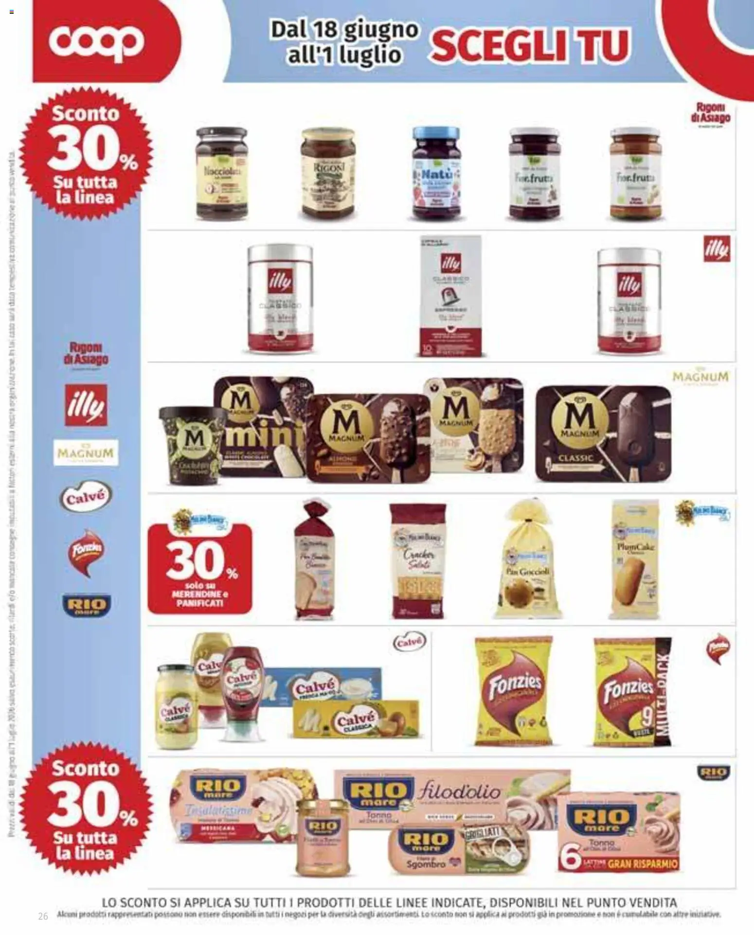 Volantino COOP del 11.06.2026 | Pagina: 26 | Prodotti: Tonno, Plumcake, Merendine, Sgombro