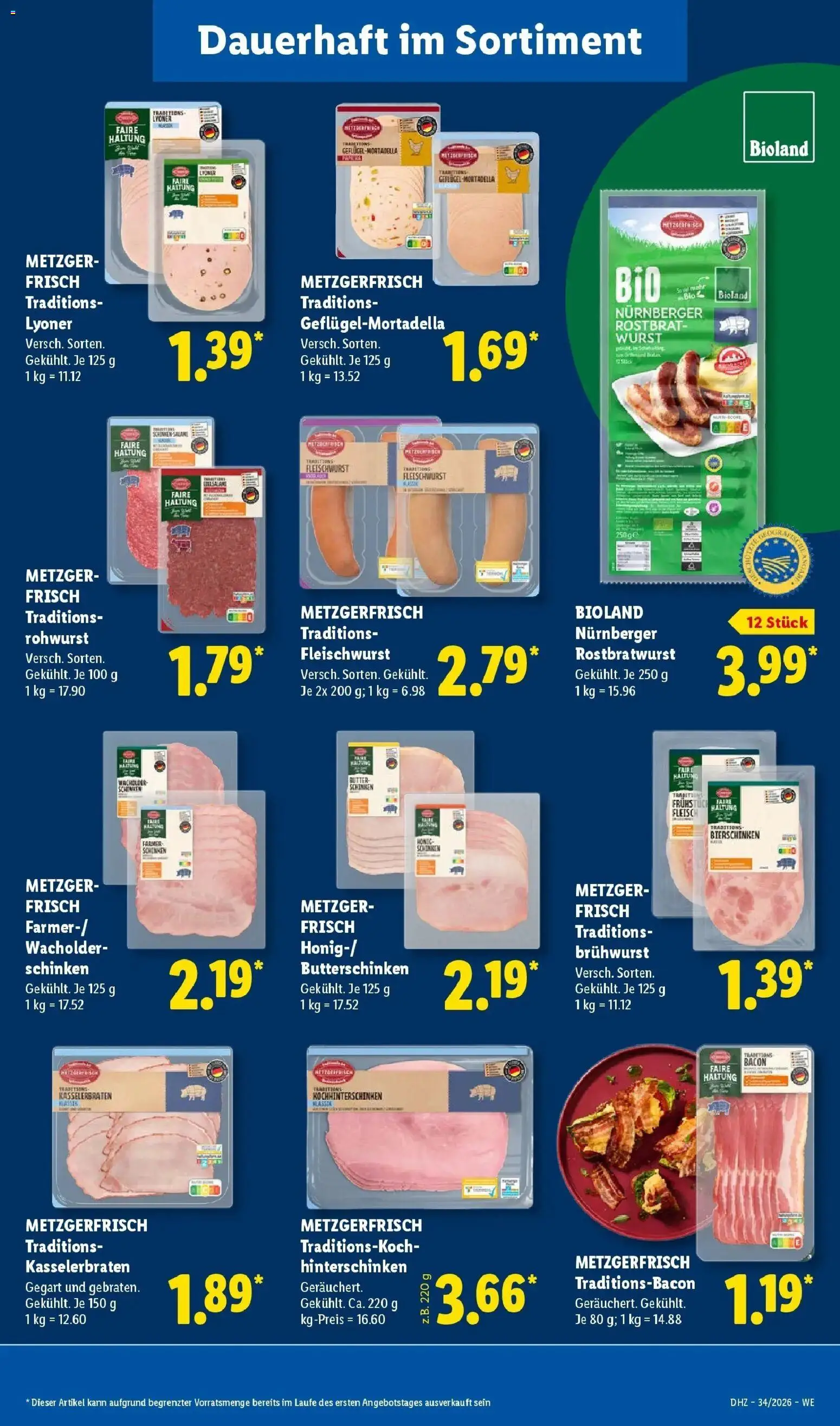 Lidl Prospekt Einbeck (ab 17.08.2026) zum Blättern » Angebote | Seite: 23 | Produkte: Butter, Wurst, Schinken