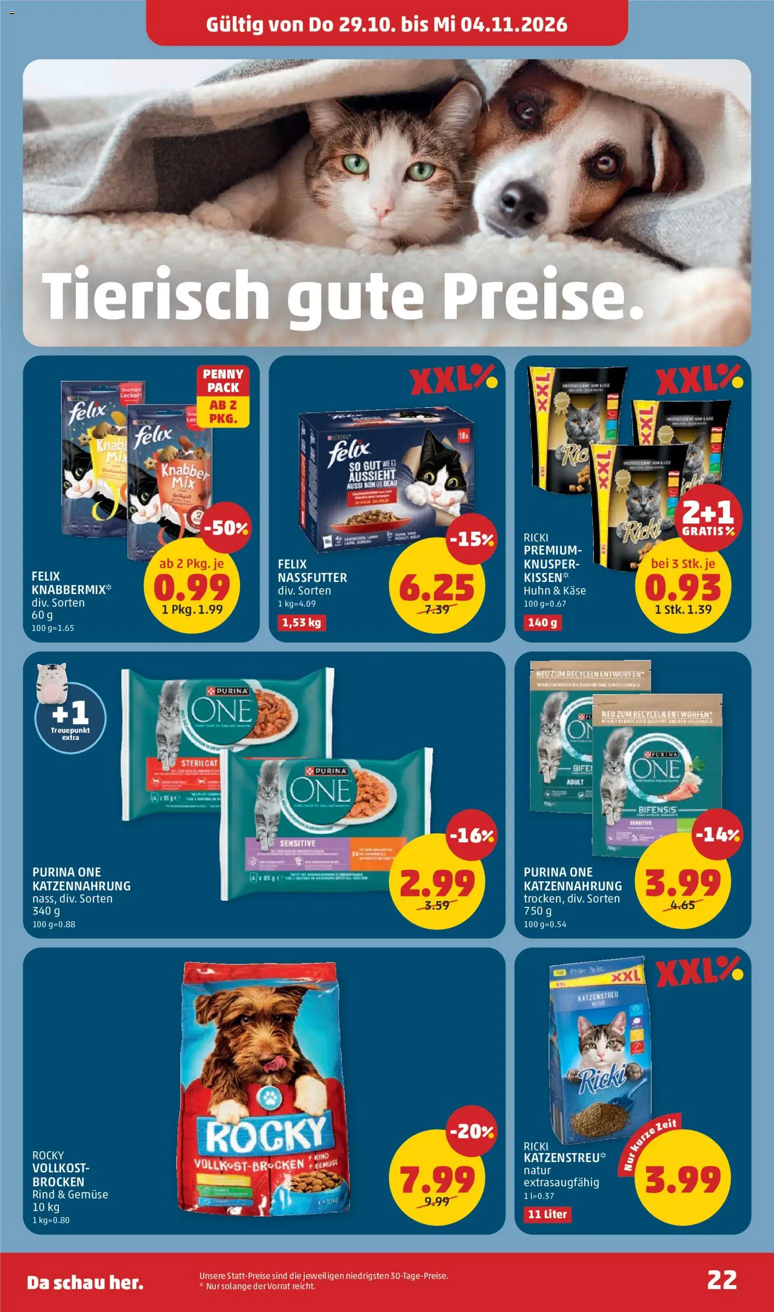 Penny Markt Flugblatt gültig ab 29.10.2026 | Seite: 22 | Produkte: Gemüse, Käse