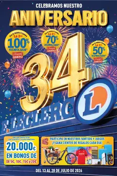 Vista previa E.Leclerc Aniversario válido desde el 13/07/2026