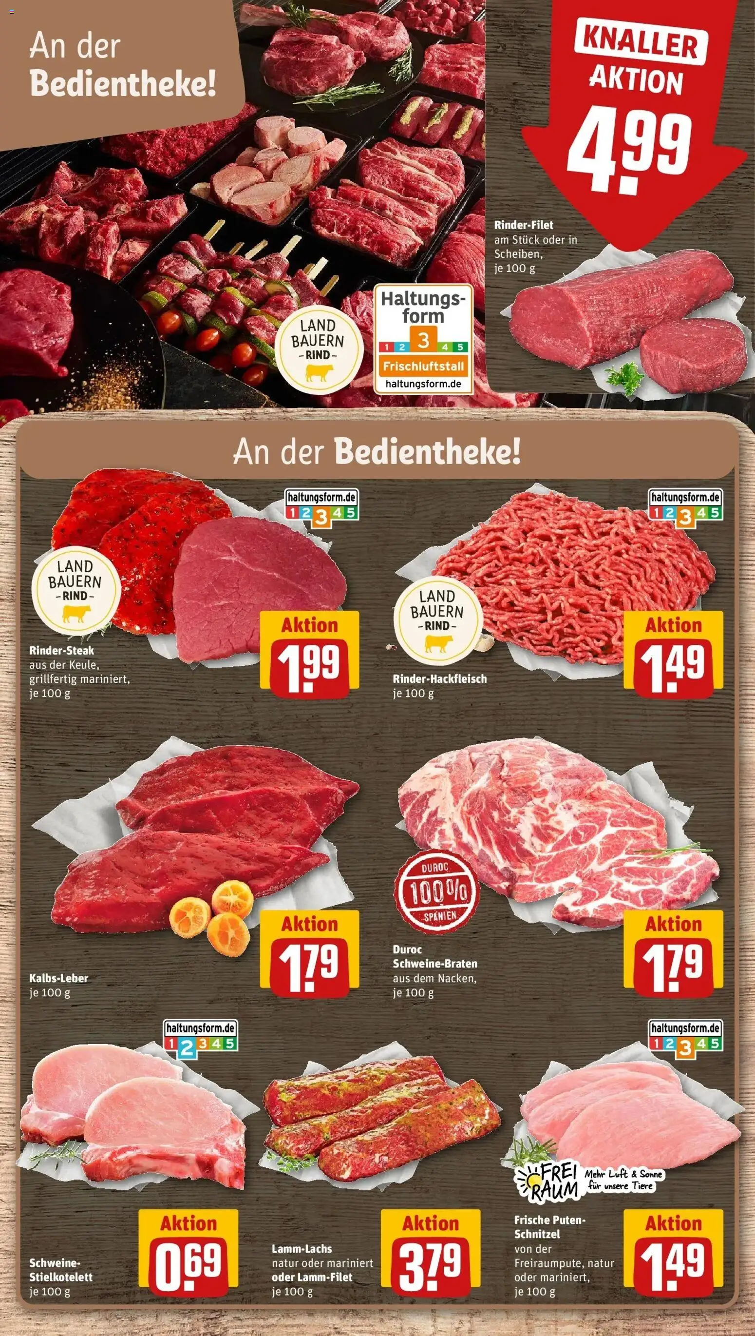 REWE Prospekt ab 31.08.2026 zum Blättern » Angebote | Seite: 10 | Produkte: Rinderfilet, Schnitzel, Kalbsleber