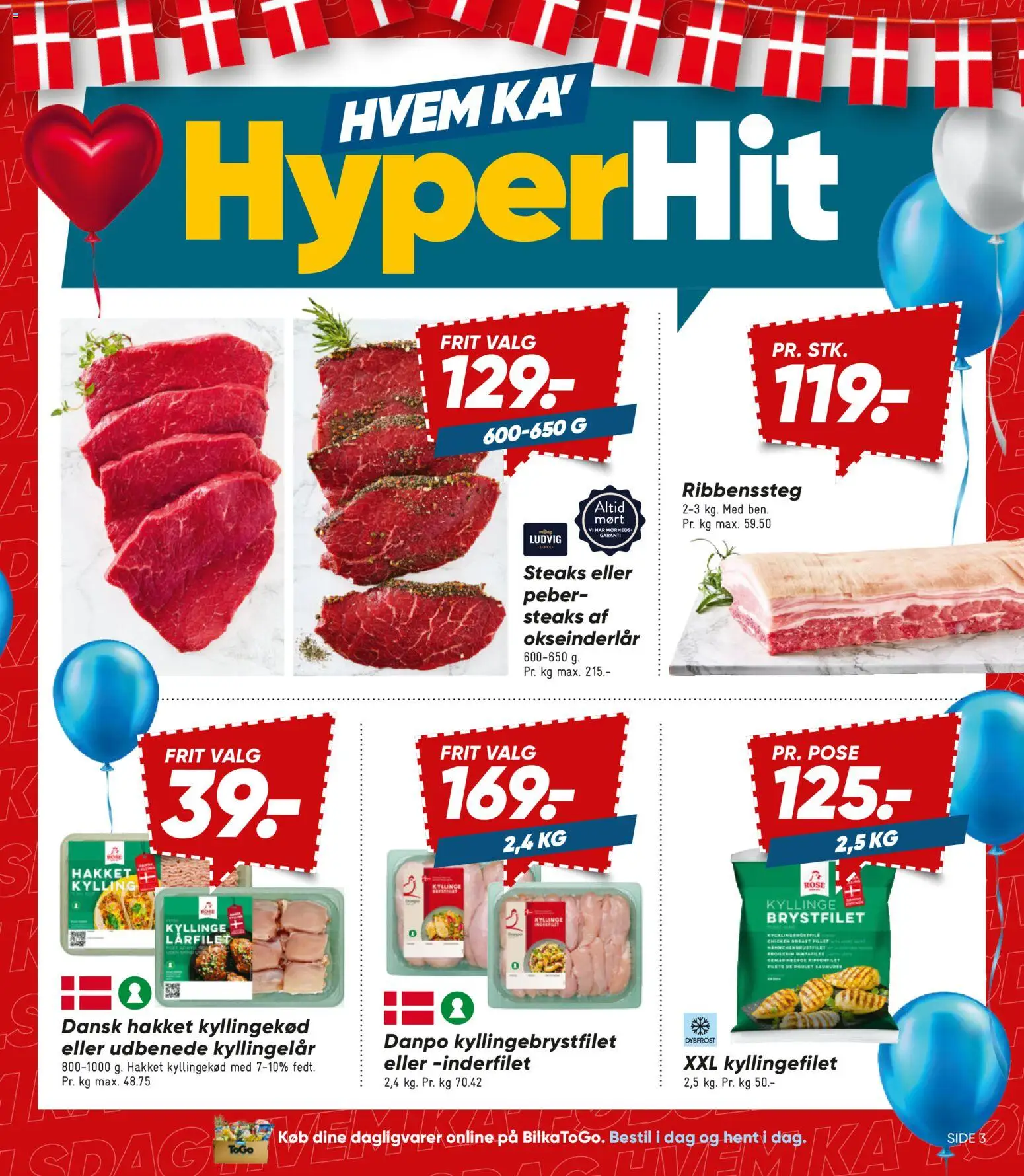 Bilka tilbudsavis – gyldig fra 24/07/2026 | Side: 3 | Produkter: Kyllingekød, Peber
