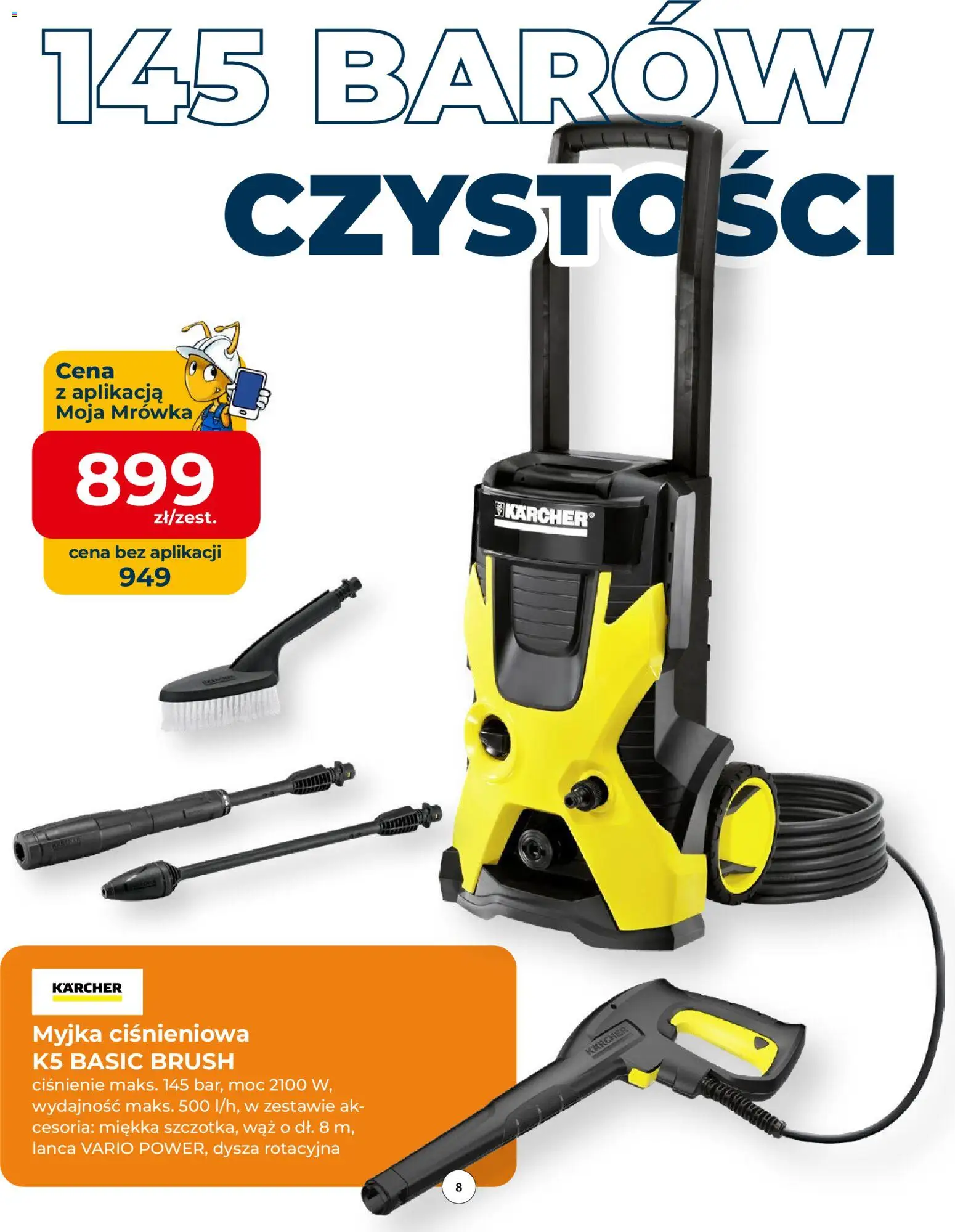Mrówka gazetka od 10.09.2026 | Strona: 8 | Produkty: Myjka ciśnieniowa