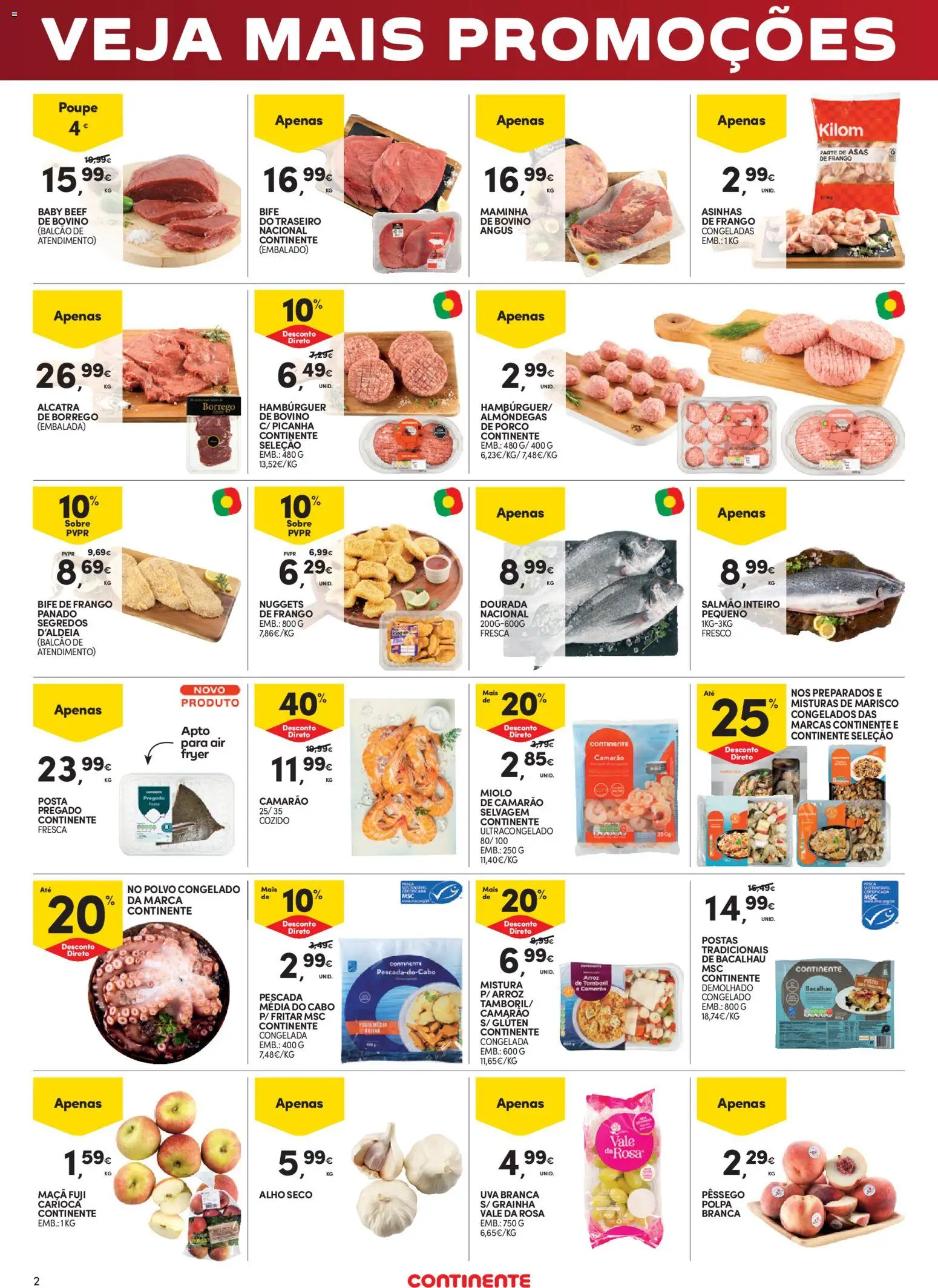 Continente Fim de Semana à Continente │ válido de 18/09/2026 | Página: 2 | Produtos: Polvo, Tamboril, Arroz, Nuggets