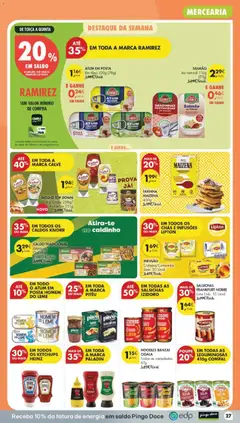 Pré-visualização Pingo Doce folheto válido de 25/08/2026 | Página: 33 | Produtos: Sardinhas, Chás, Salsichas, Farinha