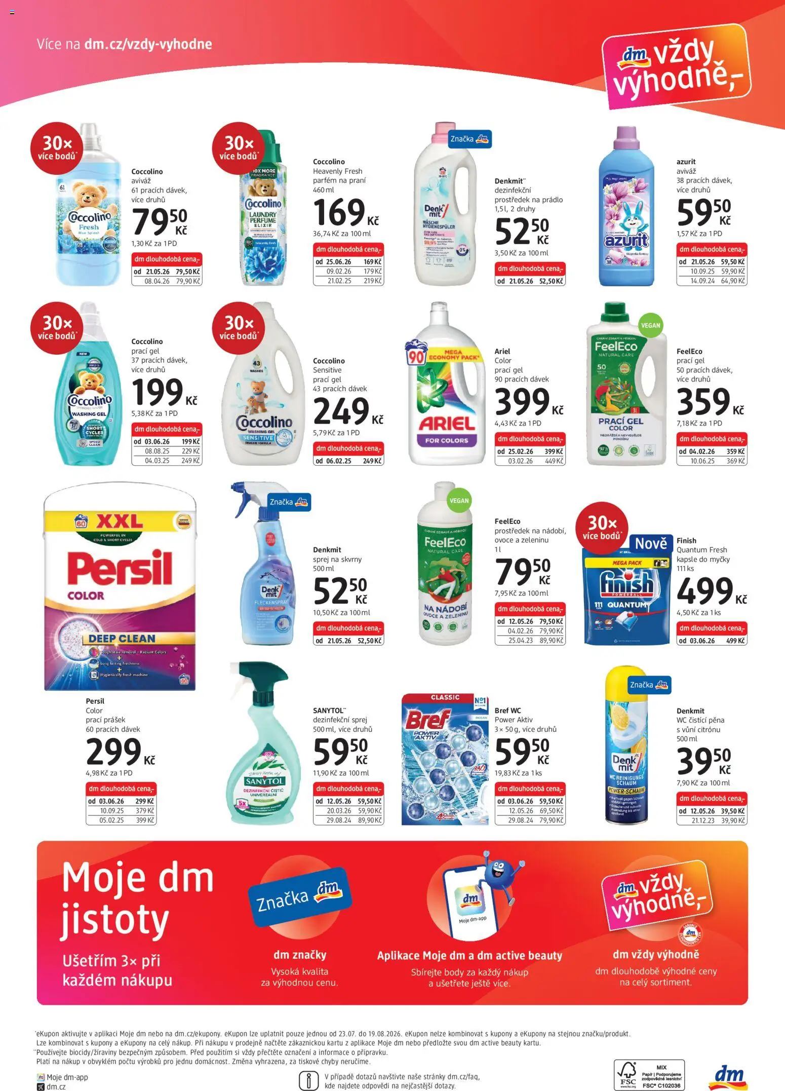 dm drogerie leták - Express od 23.07.2026 | Strana: 4 | Produkty: Finish, Aviváž, Kapsle do myčky, Persil