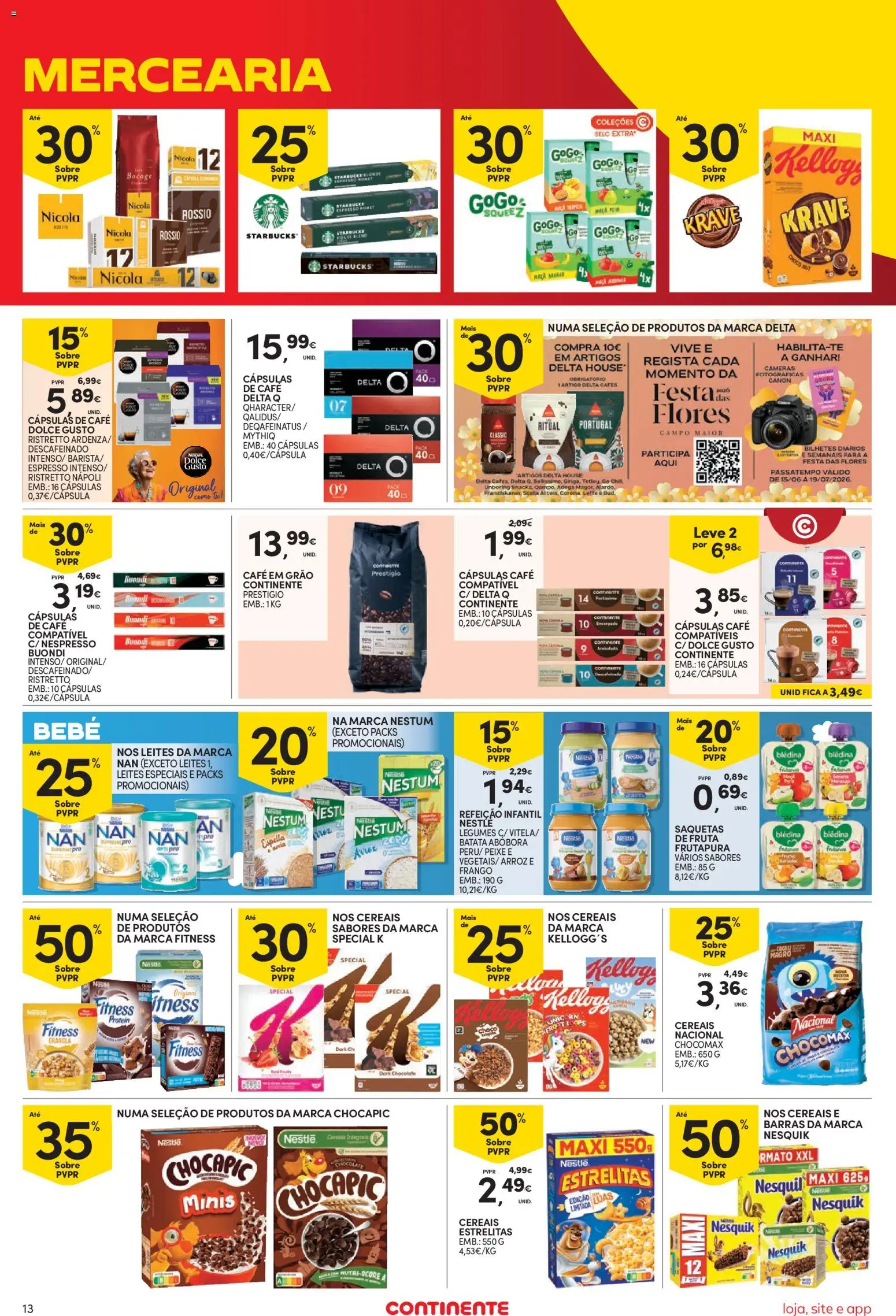 Continente Semanal Continente Bom Dia │ válido de 07/07/2026 | Página: 15 | Produtos: Batata, Flores, Granola, Peixe
