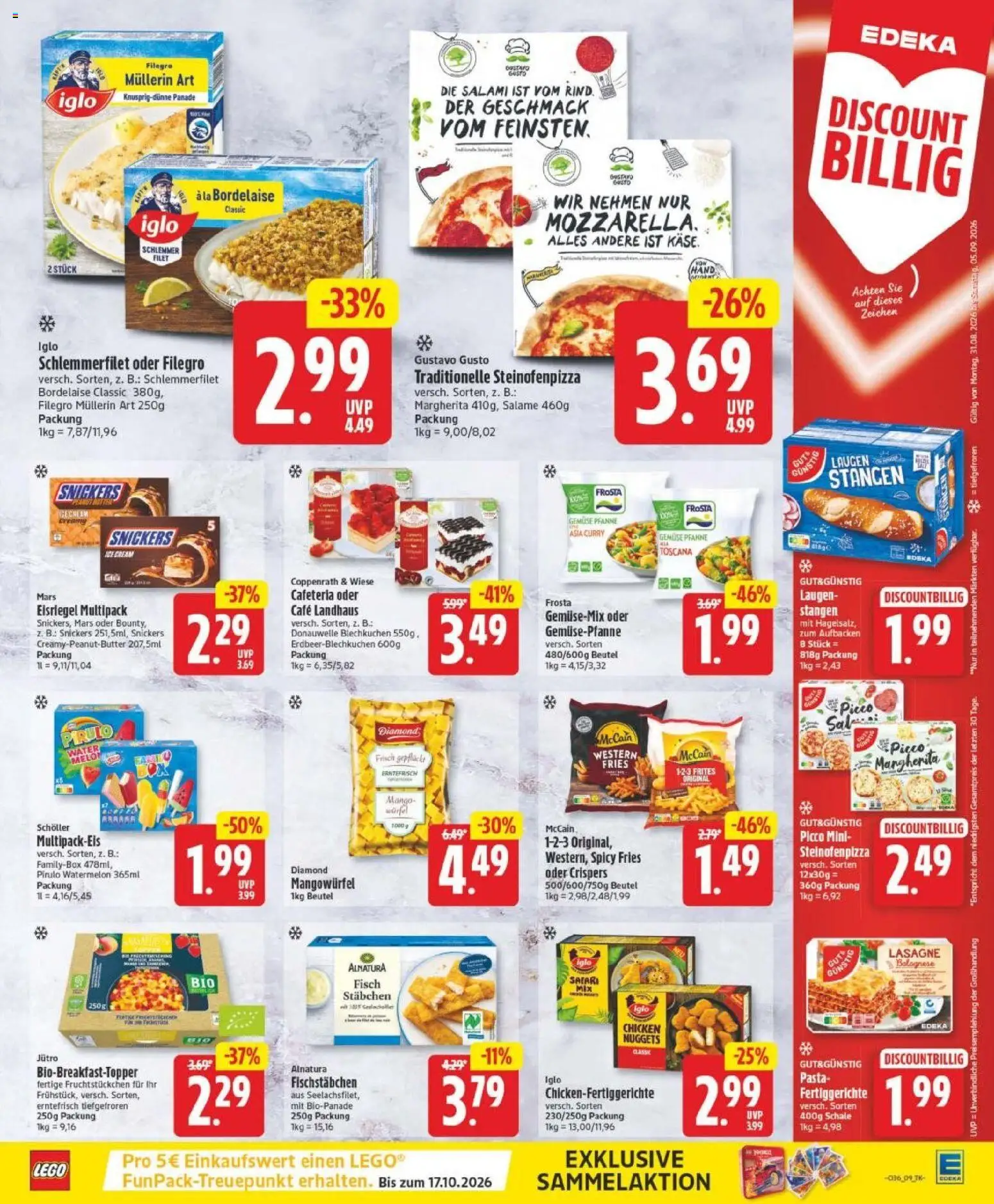 Edeka Prospekt Berlin – gültig ab 31.08.2026 | Seite: 11 | Produkte: Lasagne, McCain, Gemüse, Pasta