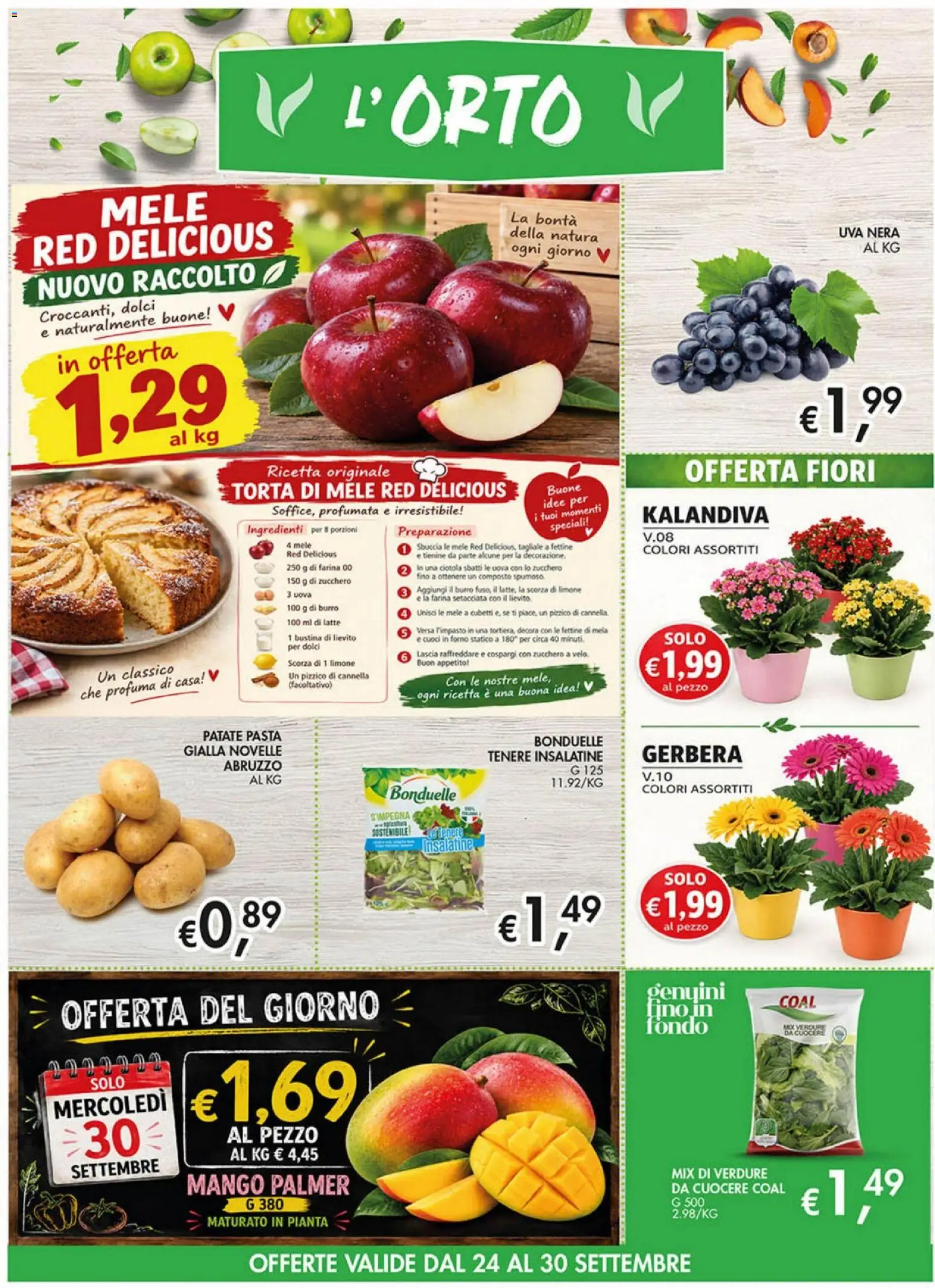 Volantino Coal del 24/09/2026 | Pagina: 6 | Prodotti: Uova, Gerbera, Patate, Uva
