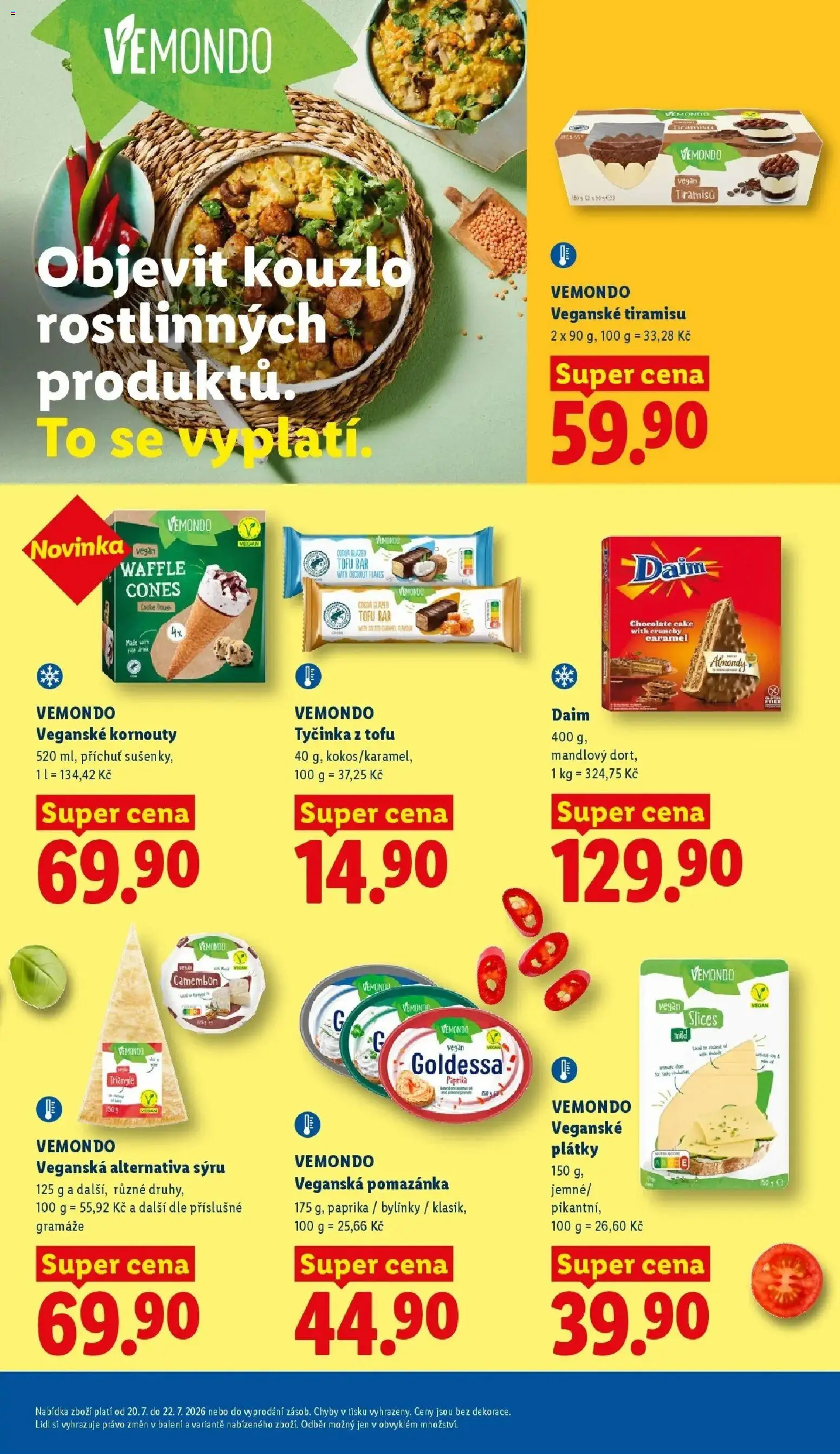 Lidl aktuální leták od 20.07.2026 | Strana: 23 | Produkty: Vegan, Tiramisu, Tofu, Pomazánka