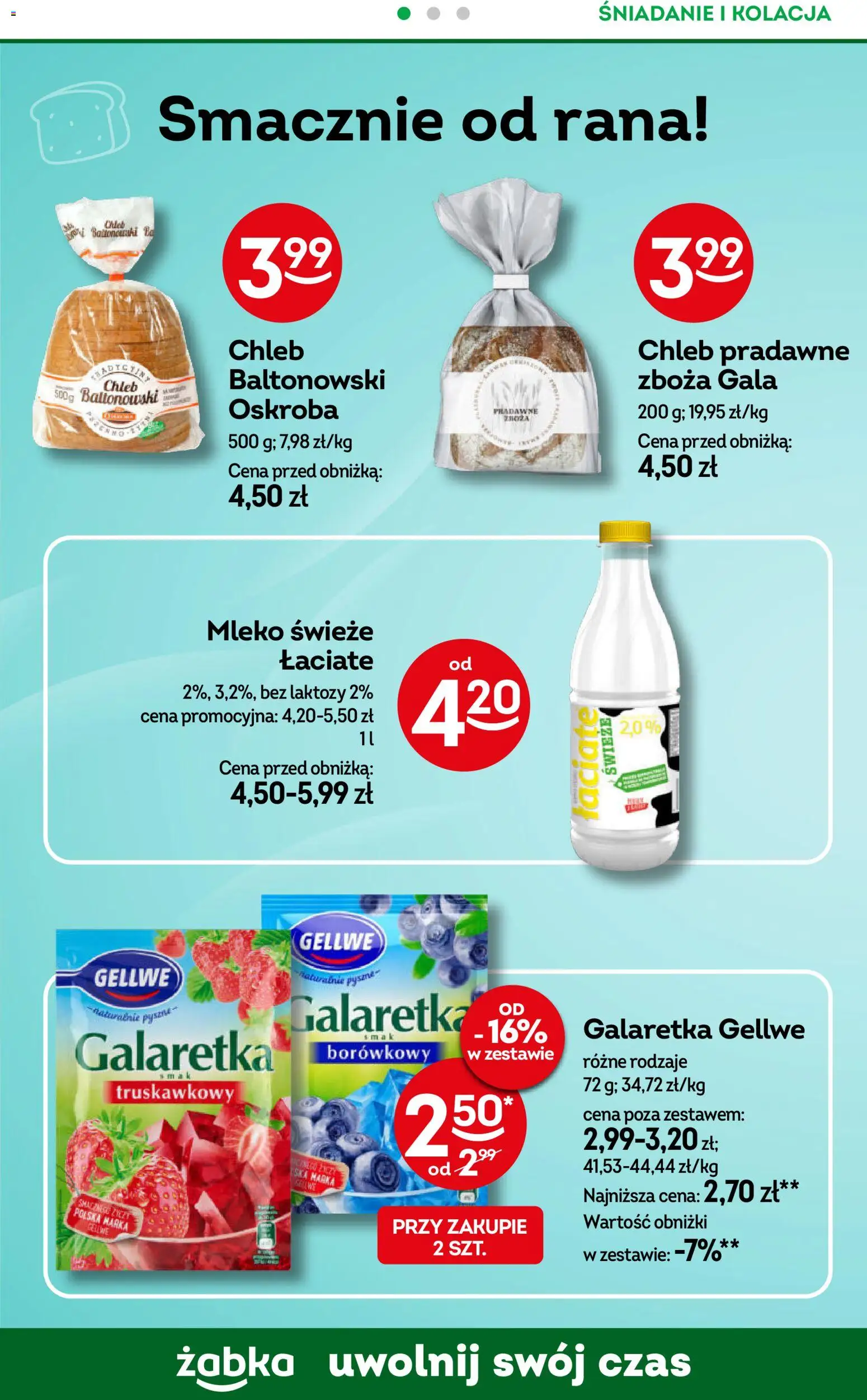 Żabka gazetka - Codzienne produkty od 15.07.2026 | Strona: 10 | Produkty: Bez laktozy, Galaretka, Mleko, Chleb