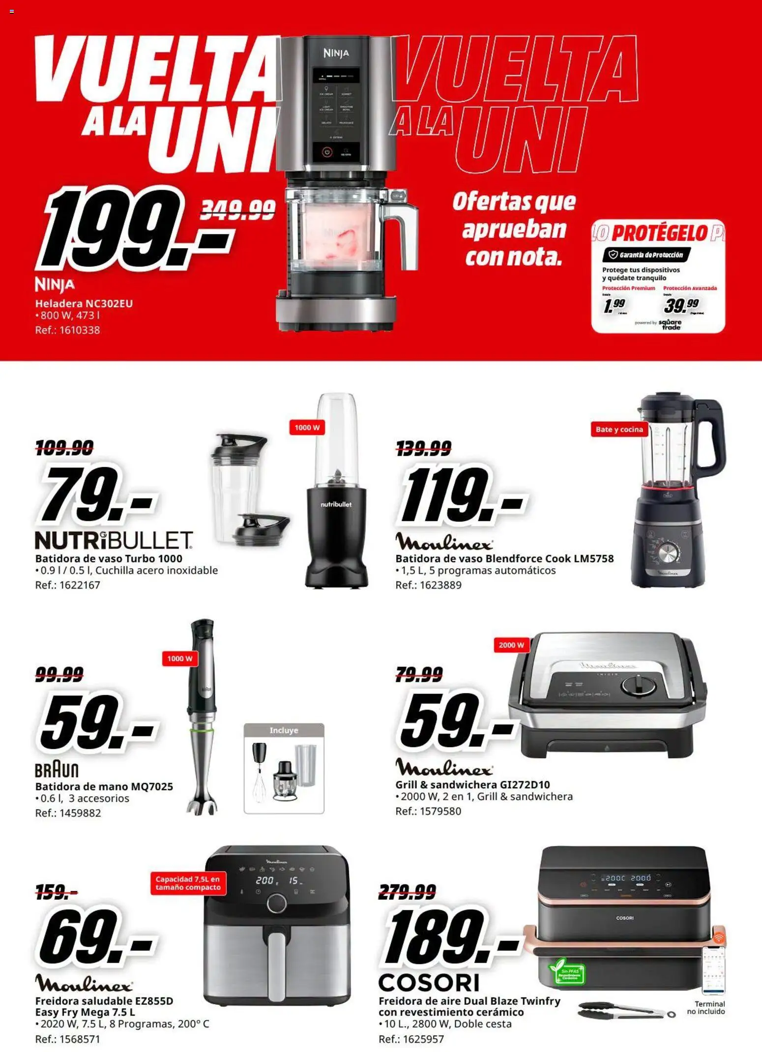 Media Markt Vuelta al Cole │ válido desde el 26/08/2026 | Página: 19 | Productos: Cocina, Sandwichera, Cesta, Freidora de aire