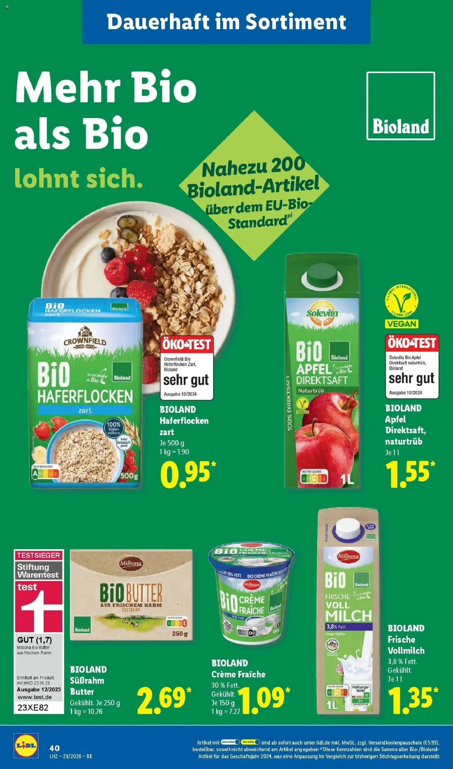 Lidl Prospekt Mahlow – gültig ab 01.06.2026 | Seite: 66 | Produkte: Milch, Butter, Äpfel, Creme
