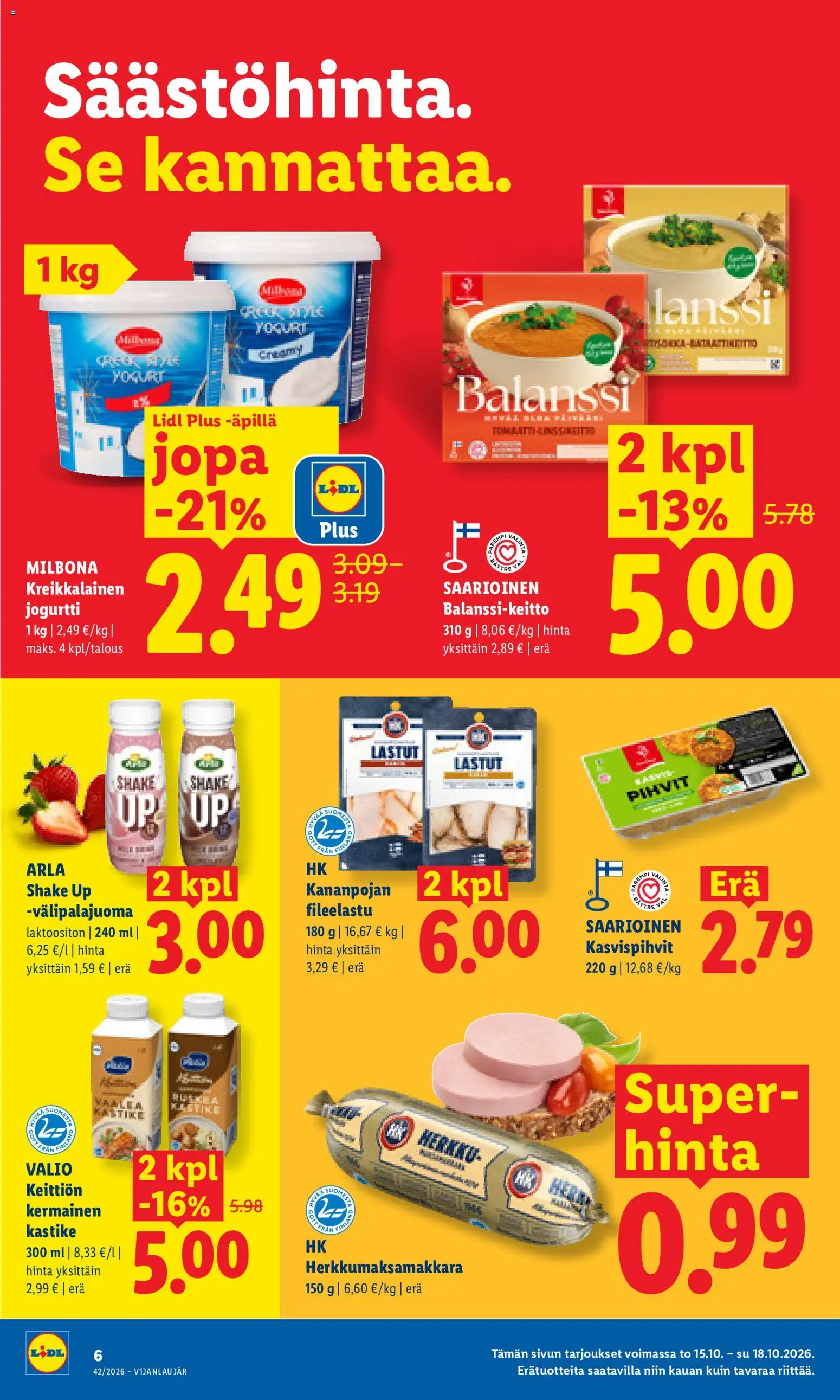 Lidl tarjoukset Helsinki – voimassa 15/10/2026 alkaen | Sivu: 6