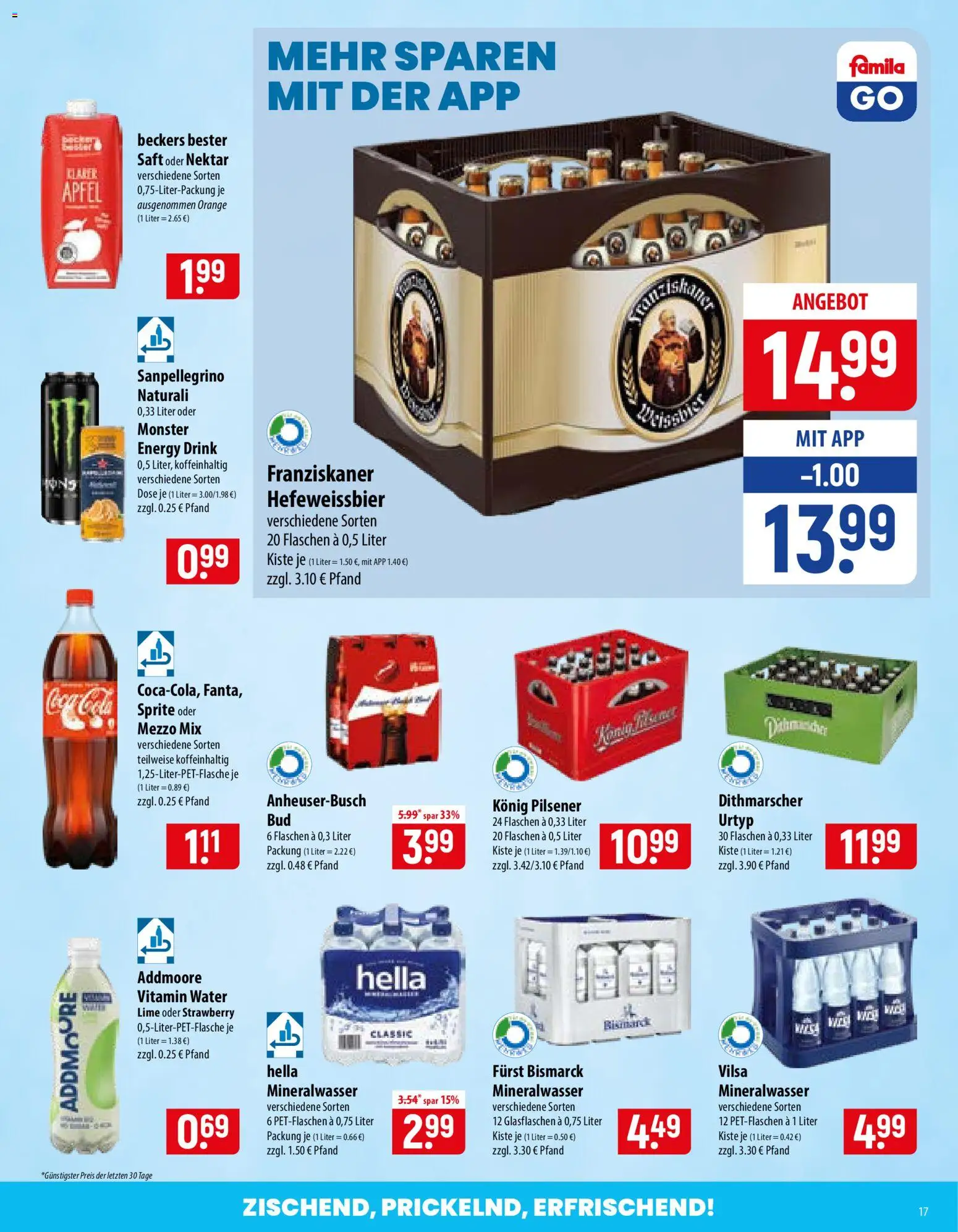 Famila Prospekt – gültig ab 02.11.2026 | Seite: 17 | Produkte: Mezzo mix, Sprite, Energy, Mineralwasser