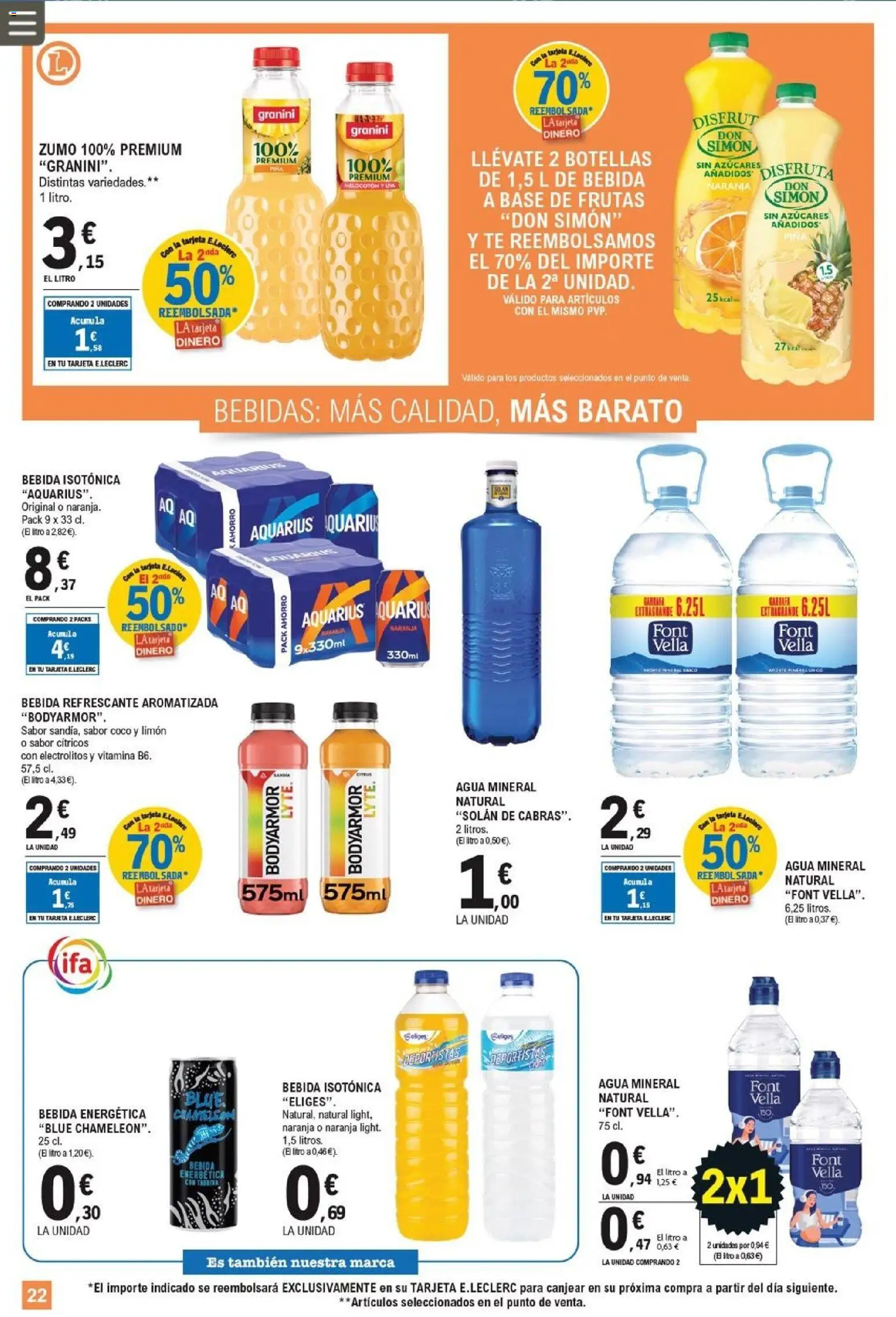 E.Leclerc folleto │ válido desde el 04.05.2026 | Página: 22 | Productos: Τυρόπιτα, Ροζ πιπέρι, Té, Agua mineral