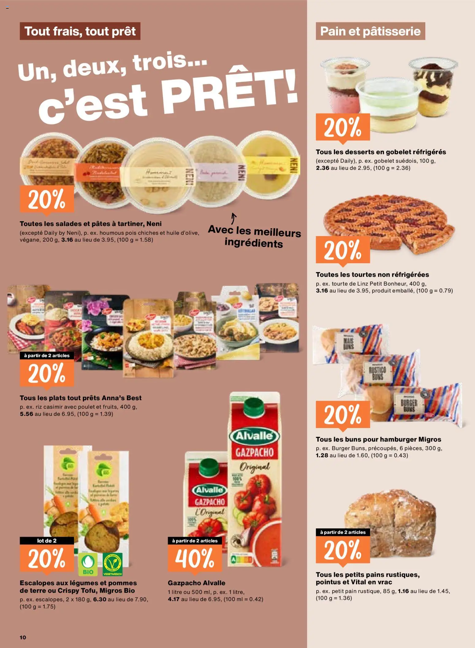 Migros aktionen FR – gültig ab 18.06.2026 | Seite: 10 | Produkte: Burger