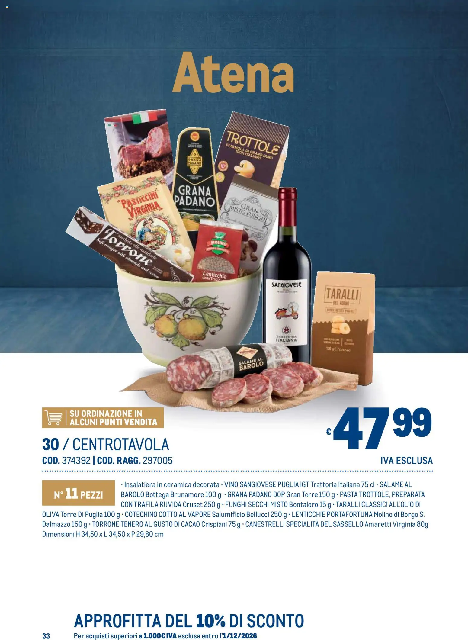 Volantino Metro del 19/10/2026 | Pagina: 33 | Prodotti: Pasticcini, Lenticchie, Pasta, Cotechino