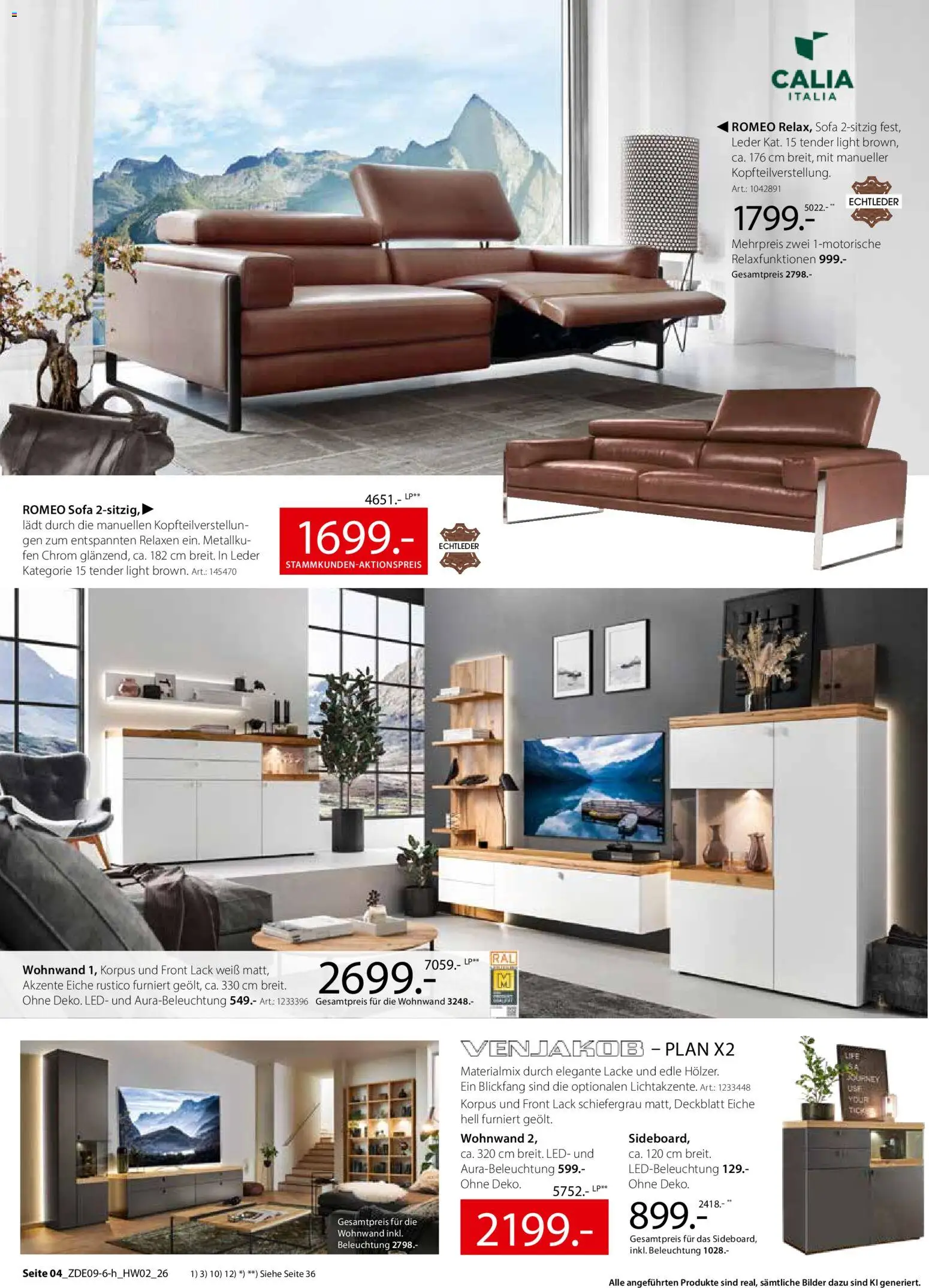 Zurbrüggen Prospekt – gültig ab 30.09.2026 | Seite: 6 | Produkte: Wohnwand, Sofa