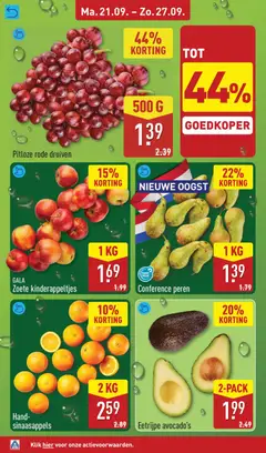Pitloze rode druiven, Pitloze rode druiven - Voorbeeld van een folder van Aldi, geldig van 21-09-2026 | Pagina: 4