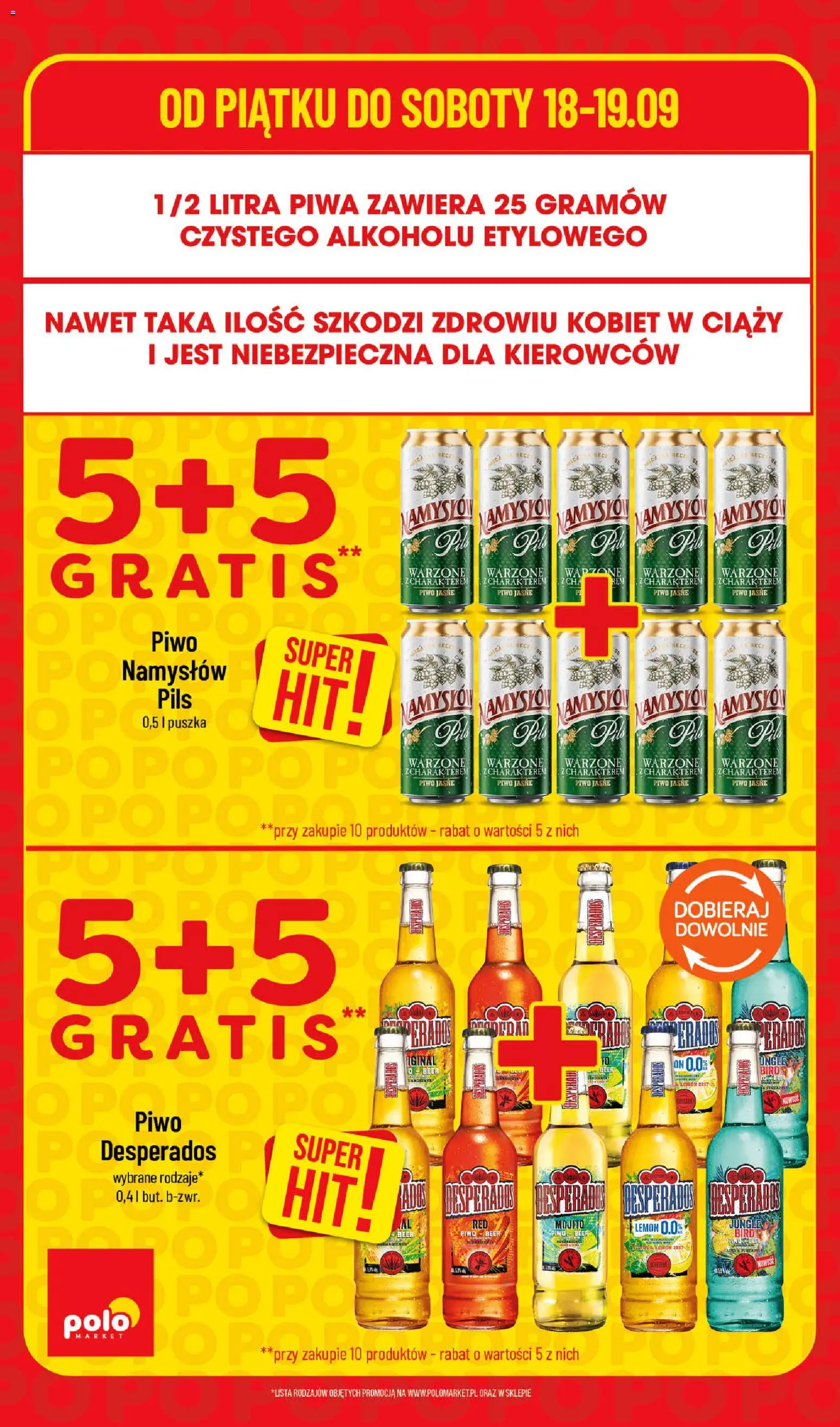 Nowa POLOmarket gazetka od jutra 17.09.2026 | Strona: 4 | Produkty: Mojito, Piwo, Desperados, Piwo Namysłów
