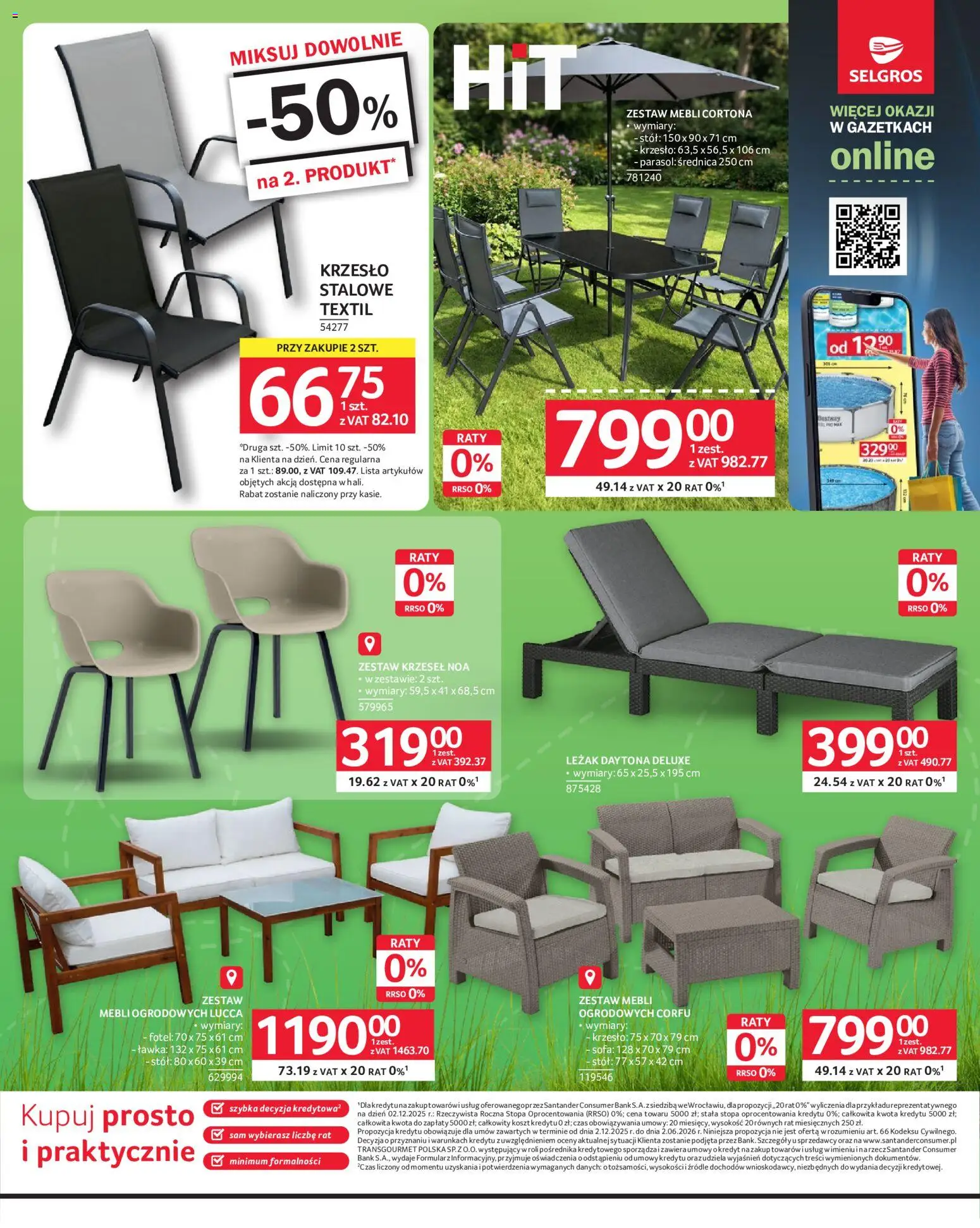 Selgros cash&carry gazetka - Oferta przemysłowa od 18.06.2026 | Strona: 8 | Produkty: Parasol, Leżak, Stół, Krzesło