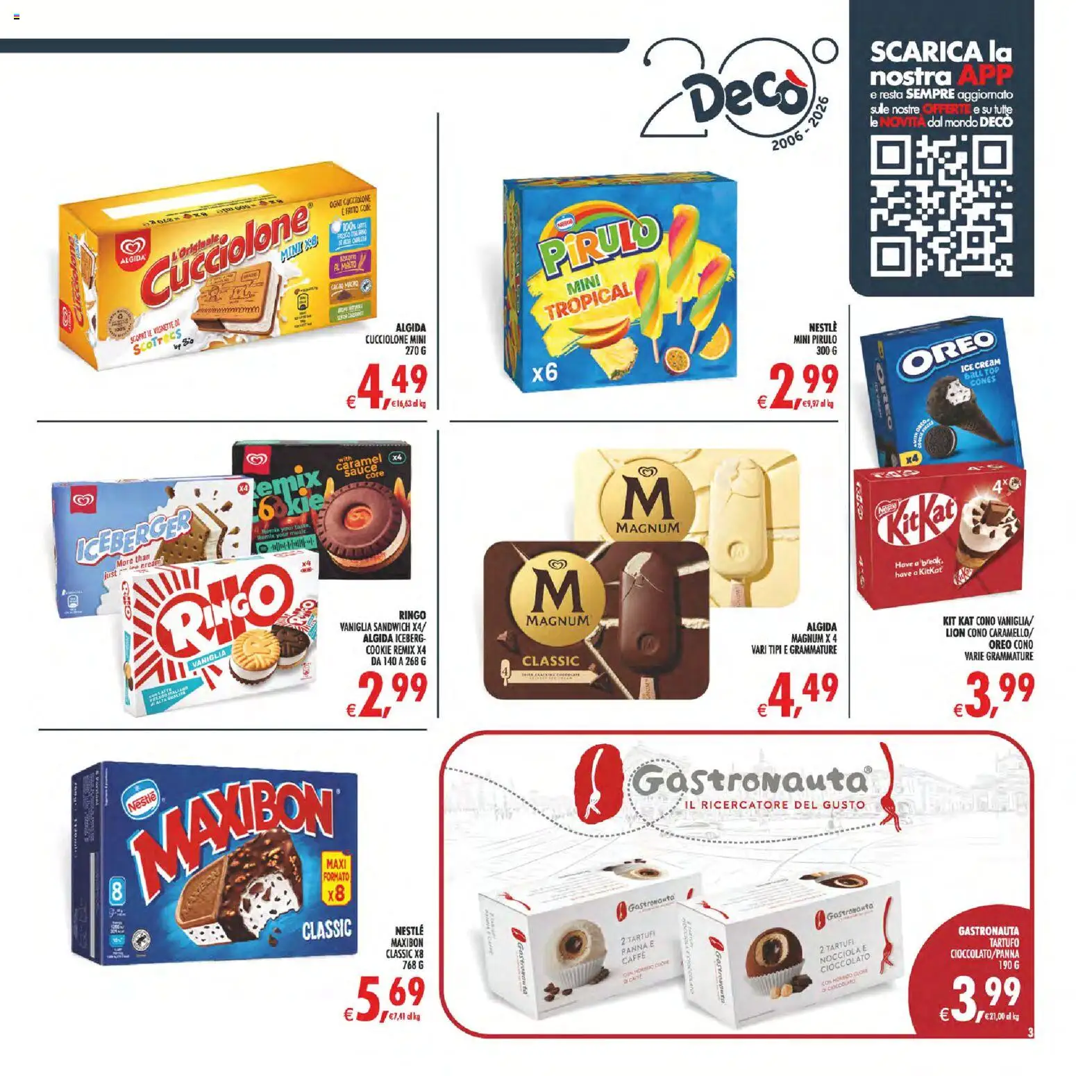 Volantino Decò del 11/08/2026 | Pagina: 3 | Prodotti: Tartufo, Cioccolato, Panna, Cacao