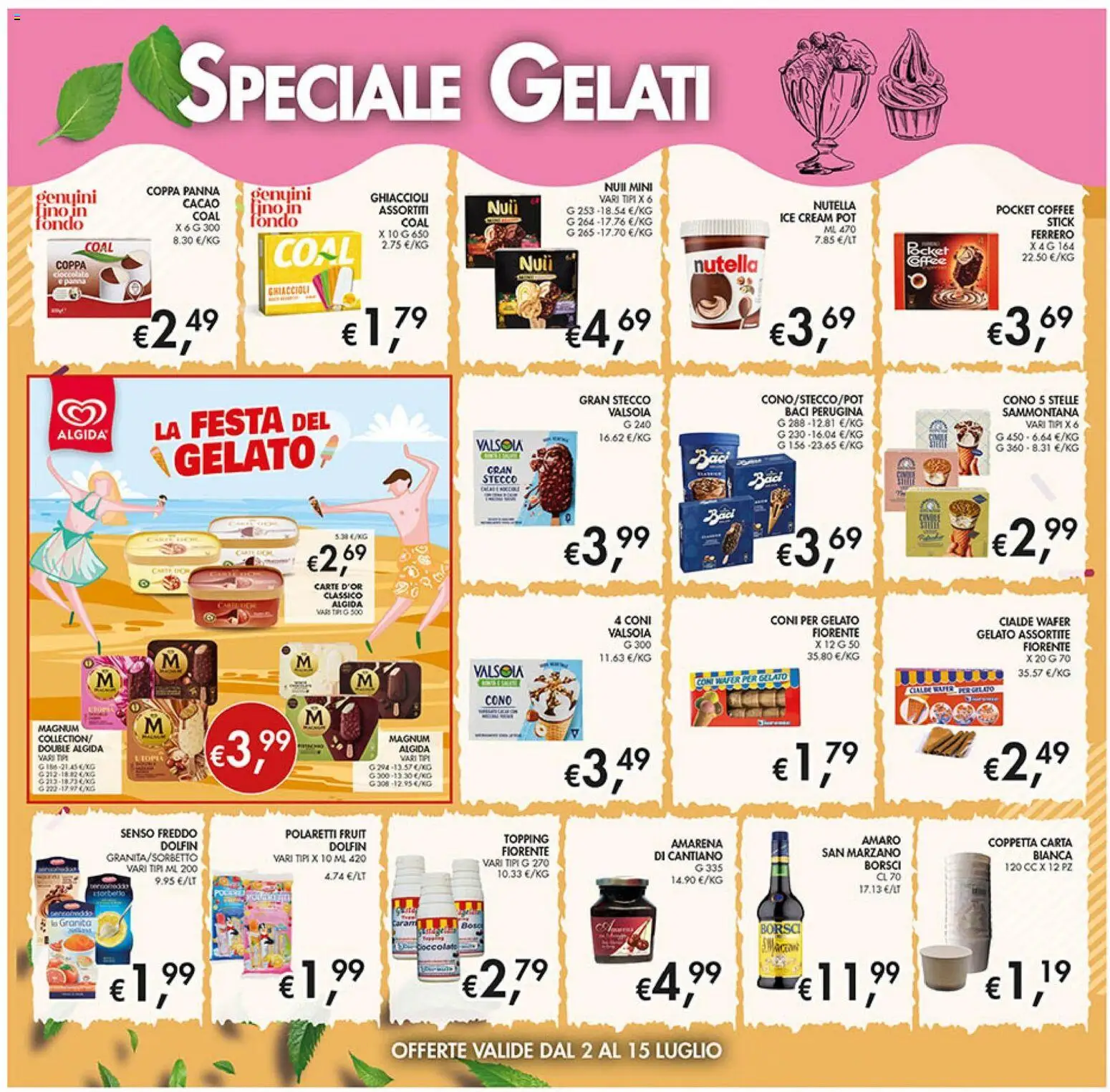 Volantino Coal del 02/07/2026 | Pagina: 13 | Prodotti: Ghiaccioli, Panna, Cacao, Amarena