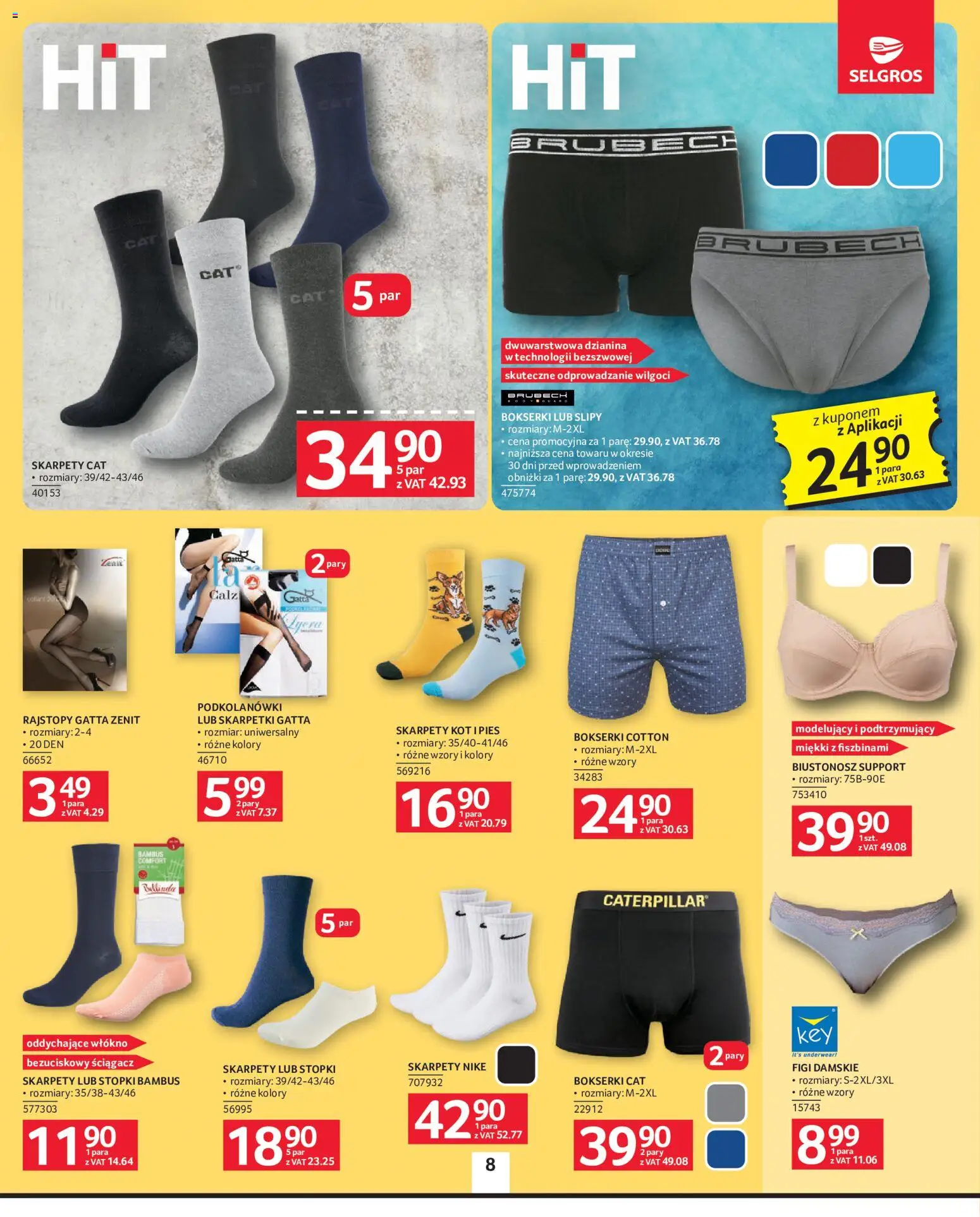 Selgros cash&carry gazetka - Oferta przemysłowa od 07.05.2026 | Strona: 10 | Produkty: Biustonosz, Rajstopy, Skarpetki, Podkolanówki
