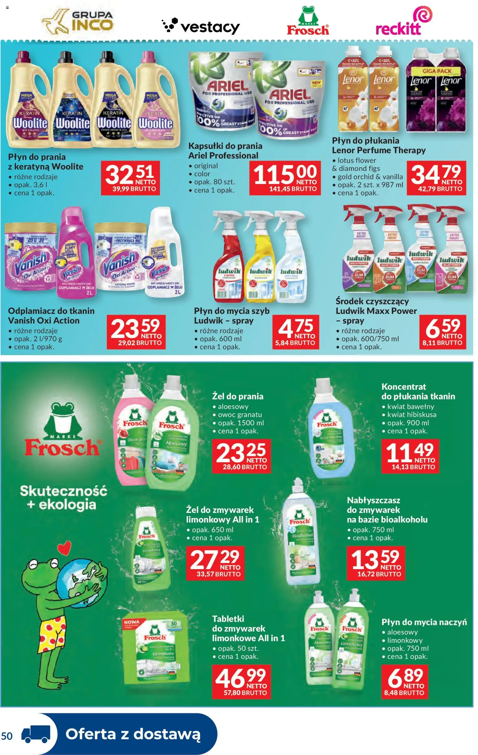 Makro gazetka - Dystrybucja do sklepów od 12.05.2026 | Strona: 50 | Produkty: Vanish, Płyn do mycia szyb, Kapsułki do prania, Płyn do mycia naczyń
